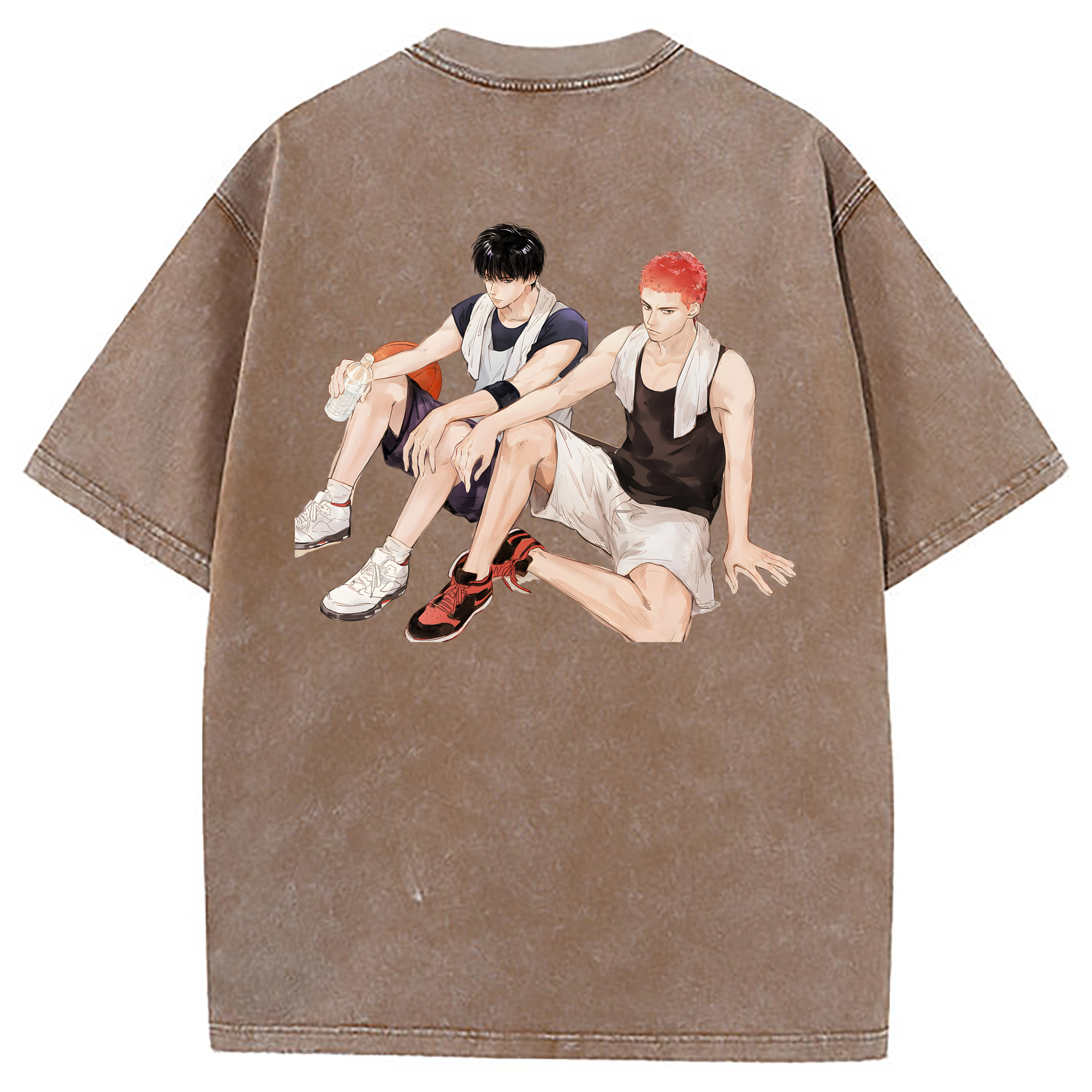 （画像用） SLAM DUNK／スラムダンク 綿100% ヴィンテージ風 半袖Tシャツ（背面プリント）