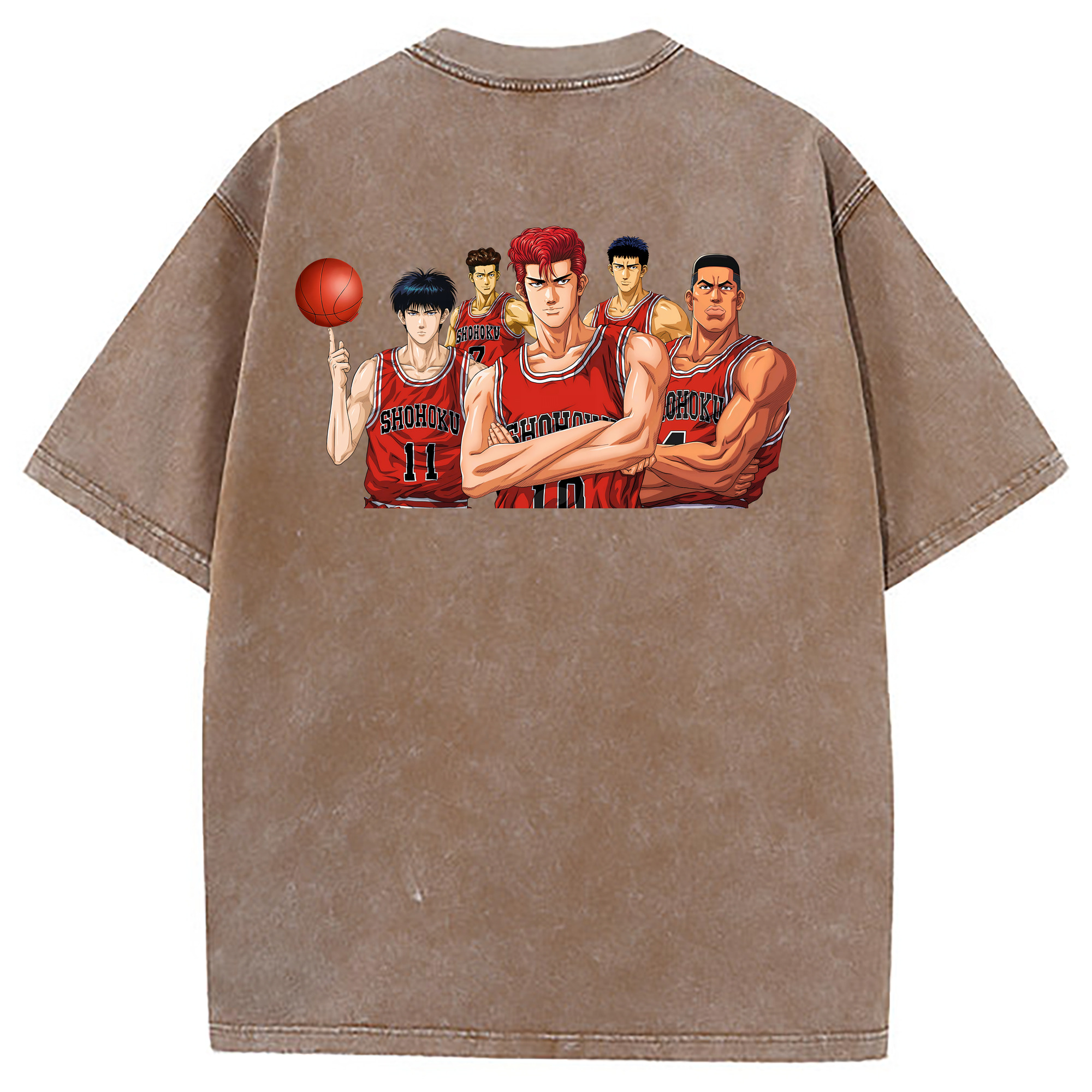 （画像用） SLAM DUNK／スラムダンク 綿100% ヴィンテージ風 半袖Tシャツ（背面プリント）