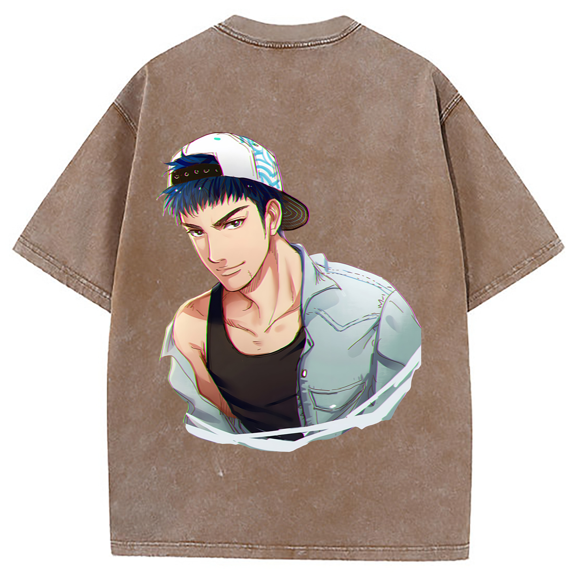 （画像用） SLAM DUNK／スラムダンク 綿100% ヴィンテージ風 半袖Tシャツ（背面プリント）