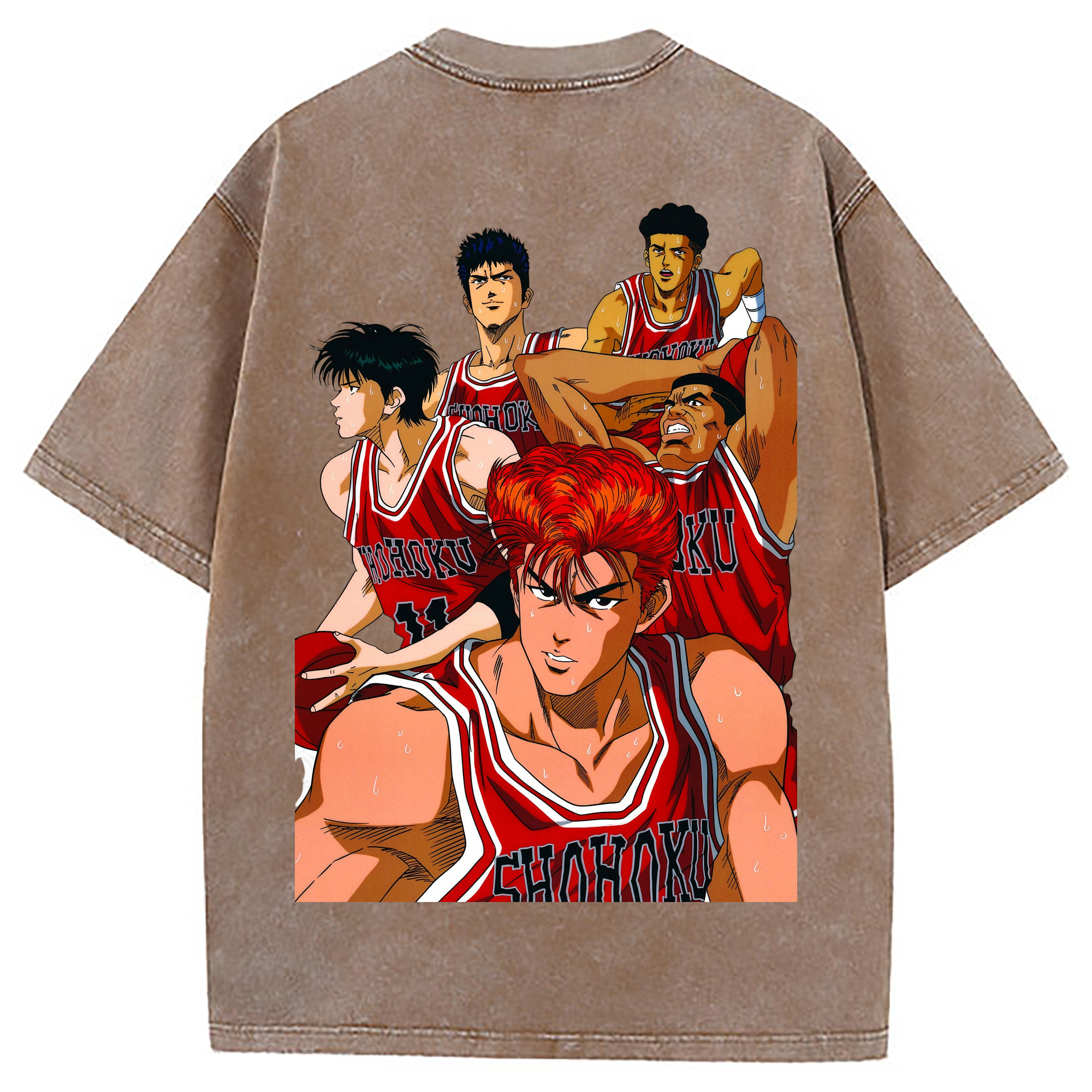 （画像用） SLAM DUNK／スラムダンク 綿100% ヴィンテージ風 半袖Tシャツ（背面プリント）