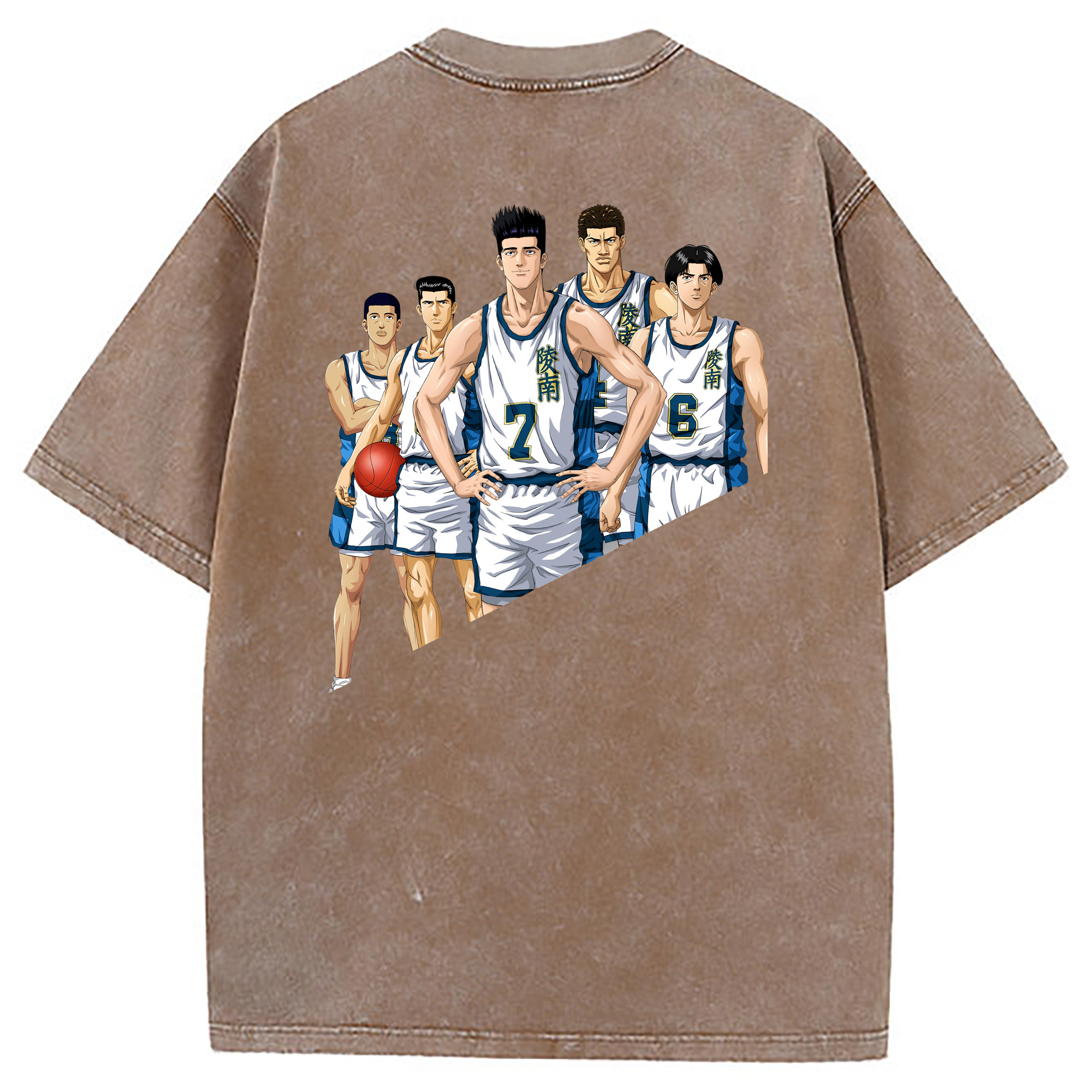 （画像用） SLAM DUNK／スラムダンク 綿100% ヴィンテージ風 半袖Tシャツ（背面プリント）