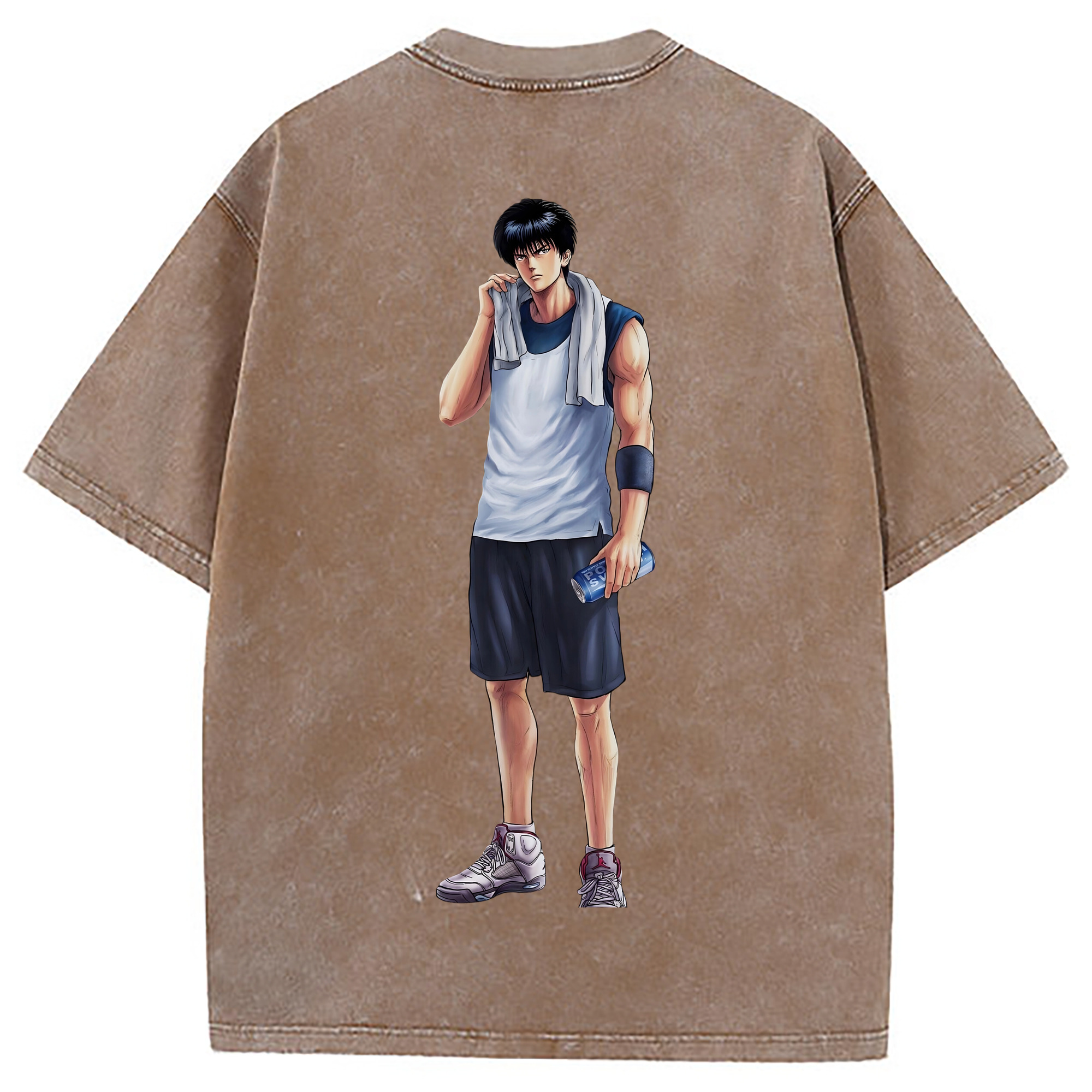 （画像用） SLAM DUNK／スラムダンク 綿100% ヴィンテージ風 半袖Tシャツ（背面プリント）