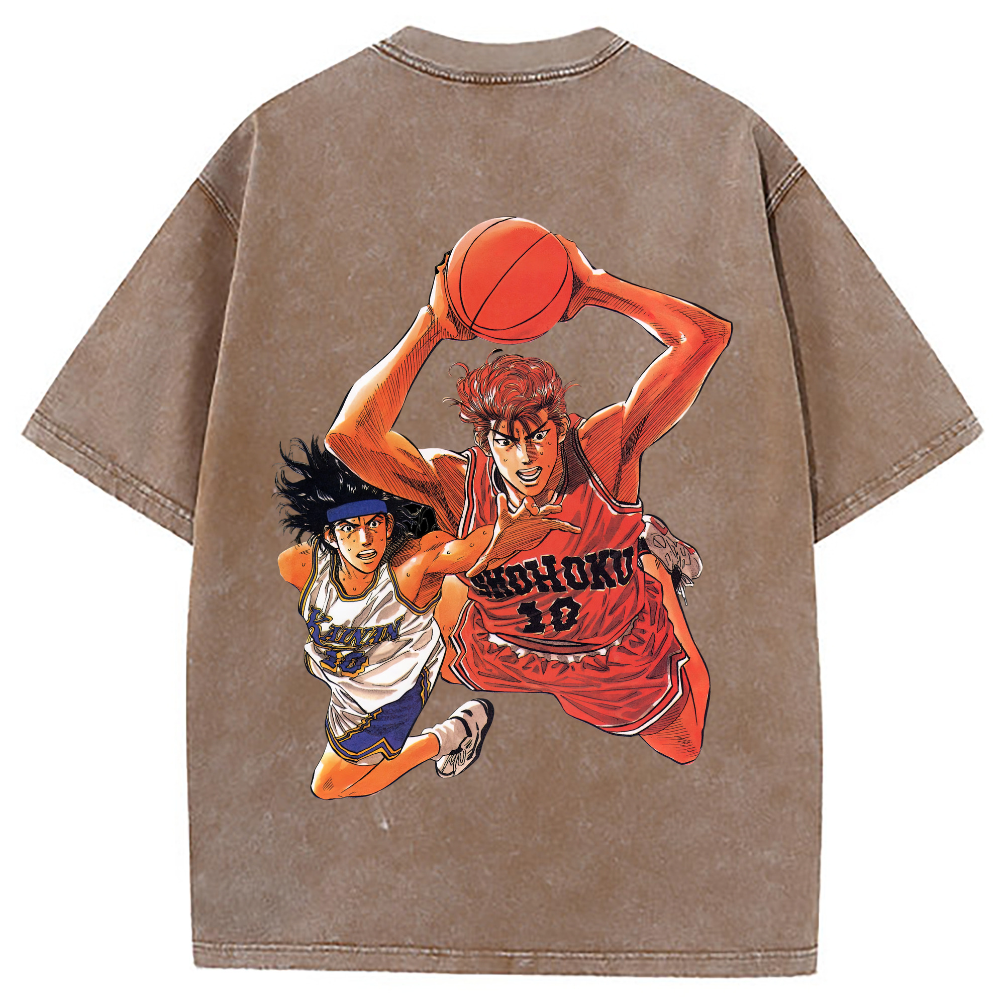 （画像用） SLAM DUNK／スラムダンク 綿100% ヴィンテージ風 半袖Tシャツ（背面プリント）