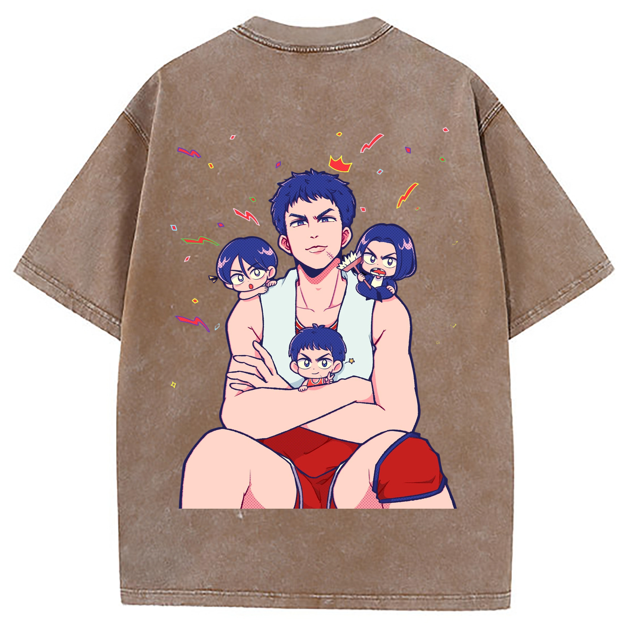 （画像用） SLAM DUNK／スラムダンク 綿100% ヴィンテージ風 半袖Tシャツ（背面プリント）