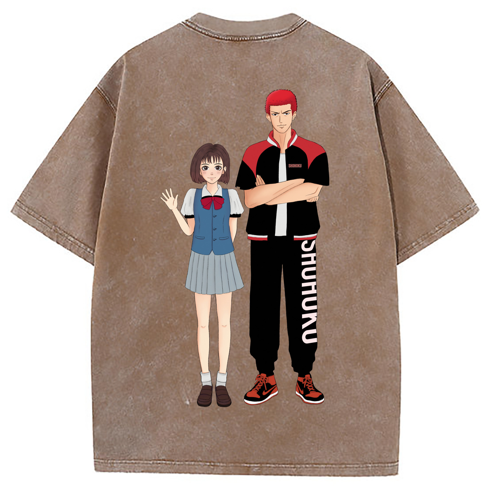 （画像用） SLAM DUNK／スラムダンク 綿100% ヴィンテージ風 半袖Tシャツ（背面プリント）