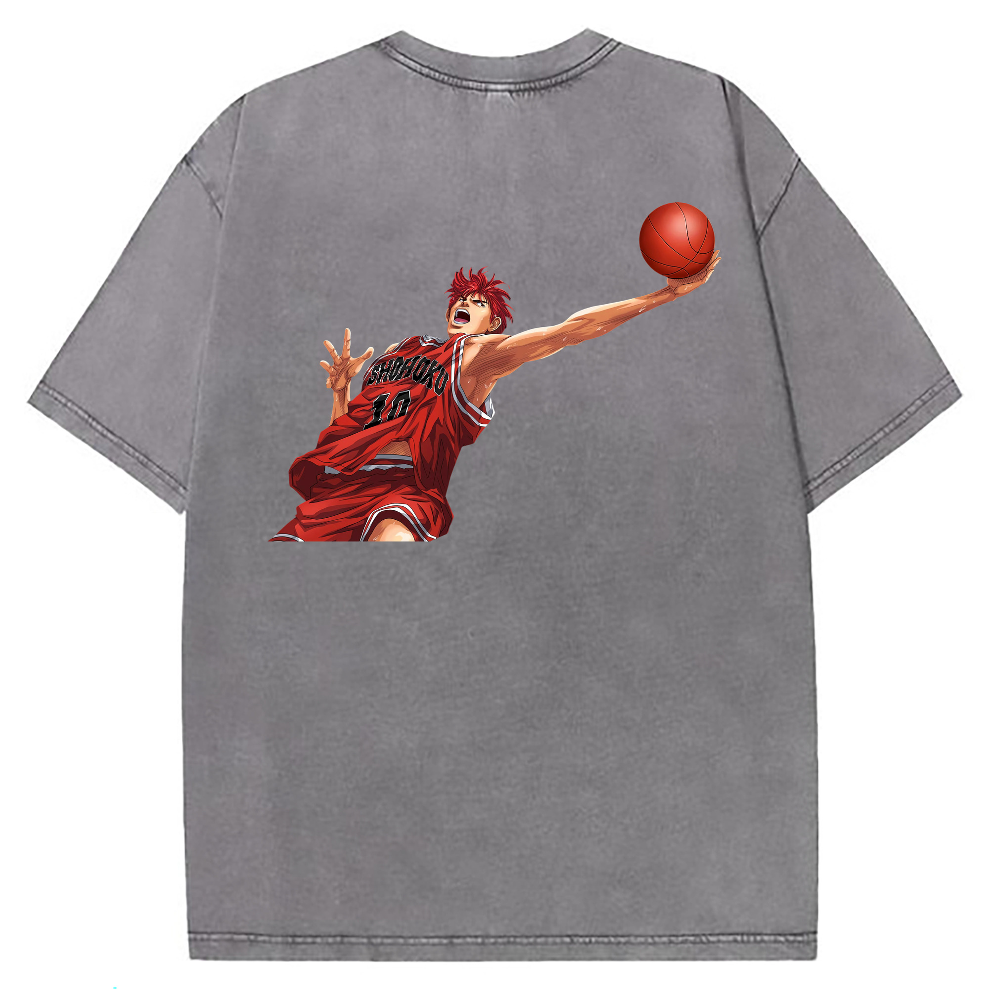 （画像用） SLAM DUNK／スラムダンク 綿100% ヴィンテージ風 半袖Tシャツ（背面プリント）