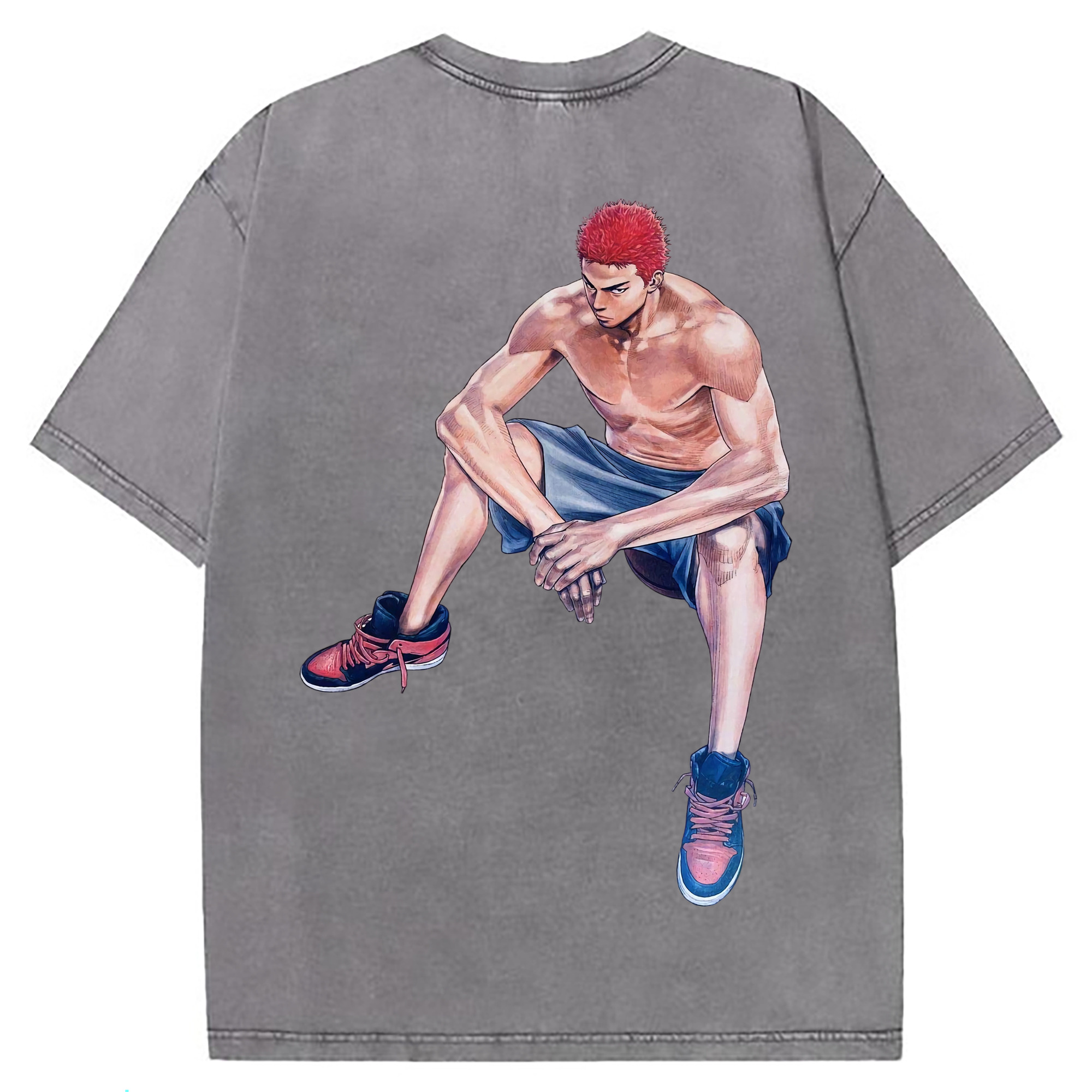 （画像用） SLAM DUNK／スラムダンク 綿100% ヴィンテージ風 半袖Tシャツ（背面プリント）