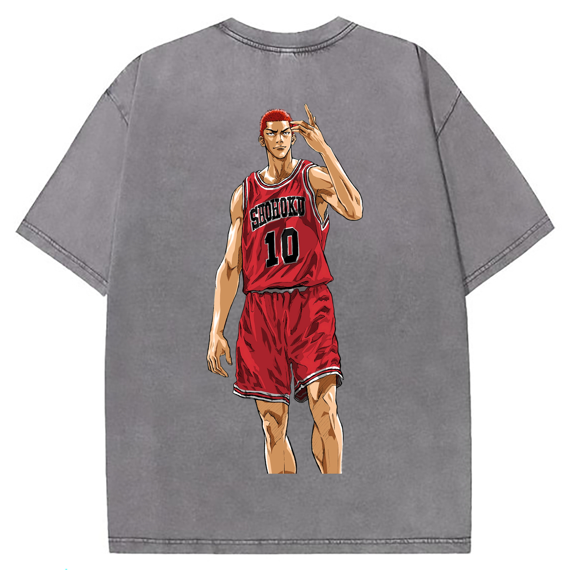 （画像用） SLAM DUNK／スラムダンク 綿100% ヴィンテージ風 半袖Tシャツ（背面プリント）