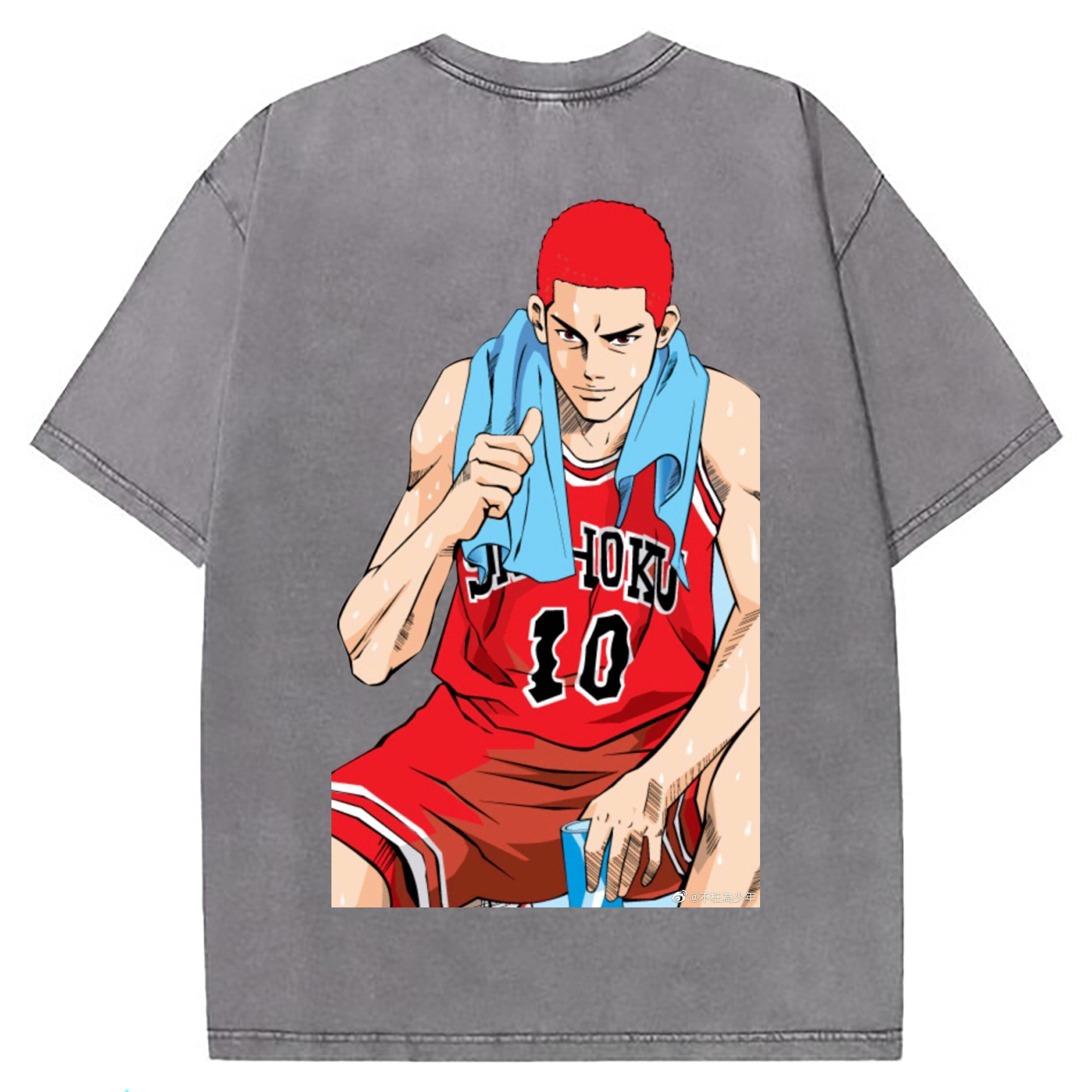 （画像用） SLAM DUNK／スラムダンク 綿100% ヴィンテージ風 半袖Tシャツ（背面プリント）
