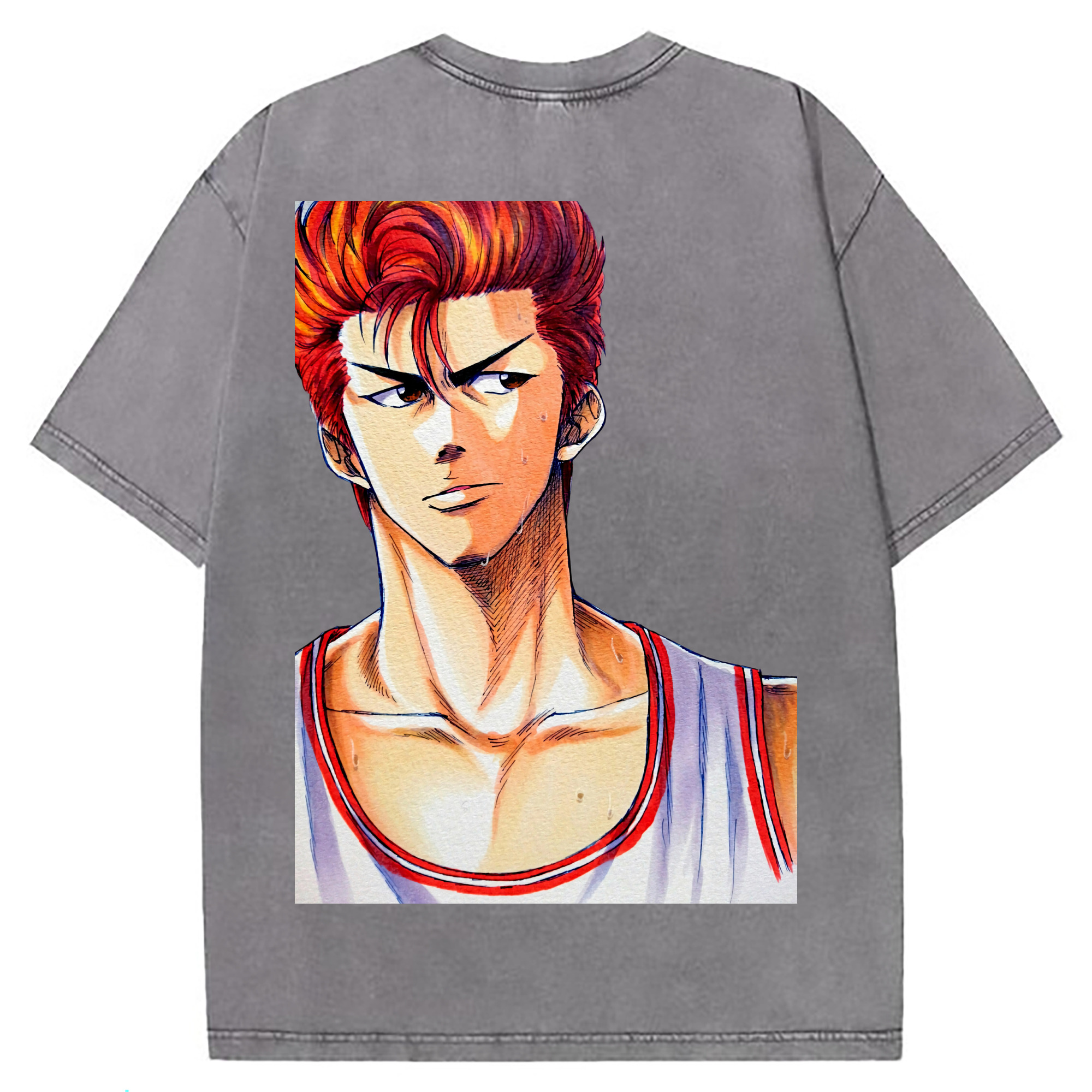 （画像用） SLAM DUNK／スラムダンク 綿100% ヴィンテージ風 半袖Tシャツ（背面プリント）