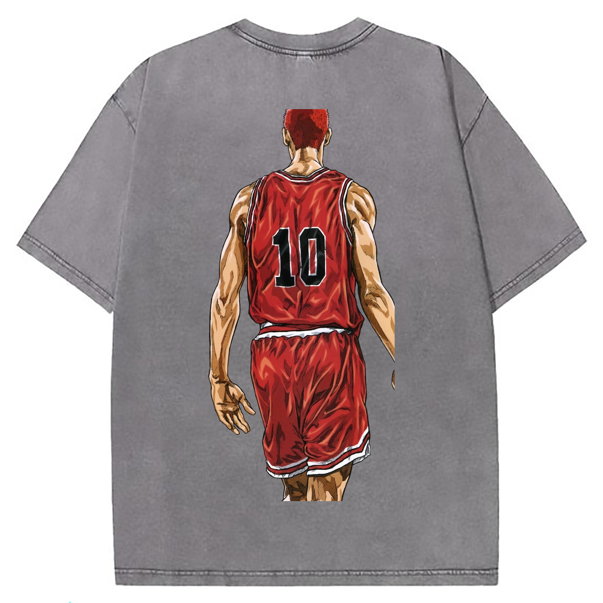（画像用） SLAM DUNK／スラムダンク 綿100% ヴィンテージ風 半袖Tシャツ（背面プリント）