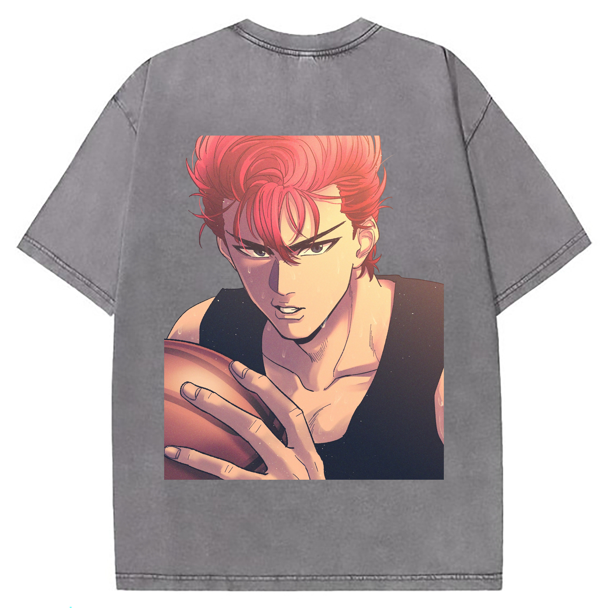 （画像用） SLAM DUNK／スラムダンク 綿100% ヴィンテージ風 半袖Tシャツ（背面プリント）