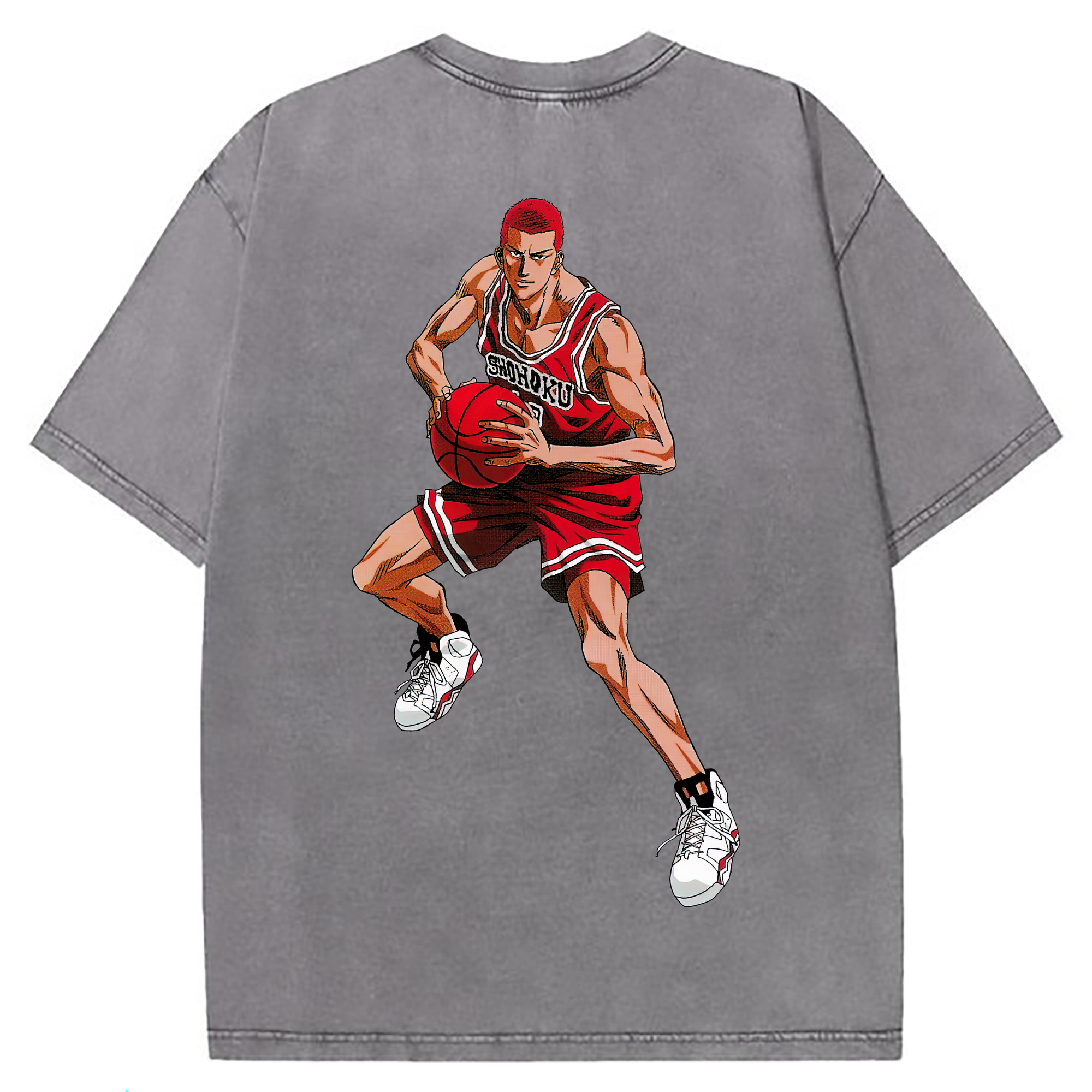 （画像用） SLAM DUNK／スラムダンク 綿100% ヴィンテージ風 半袖Tシャツ（背面プリント）