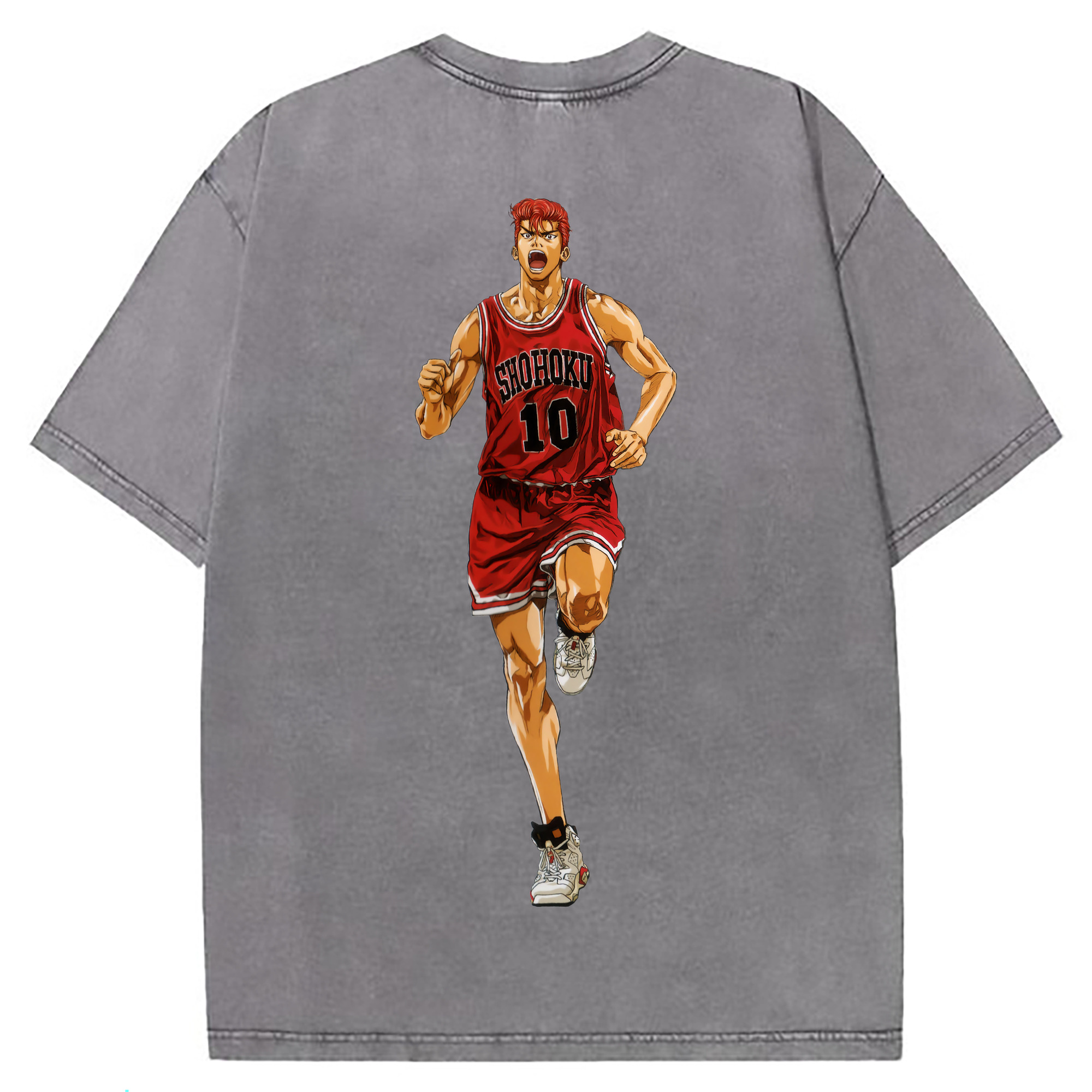 （画像用） SLAM DUNK／スラムダンク 綿100% ヴィンテージ風 半袖Tシャツ（背面プリント）