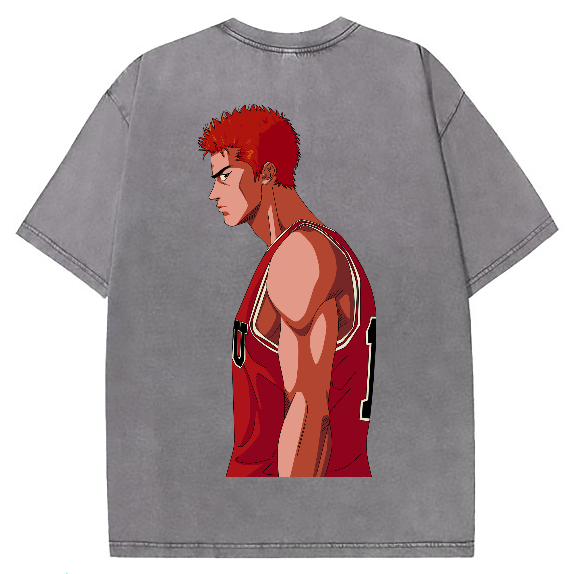 （画像用） SLAM DUNK／スラムダンク 綿100% ヴィンテージ風 半袖Tシャツ（背面プリント）