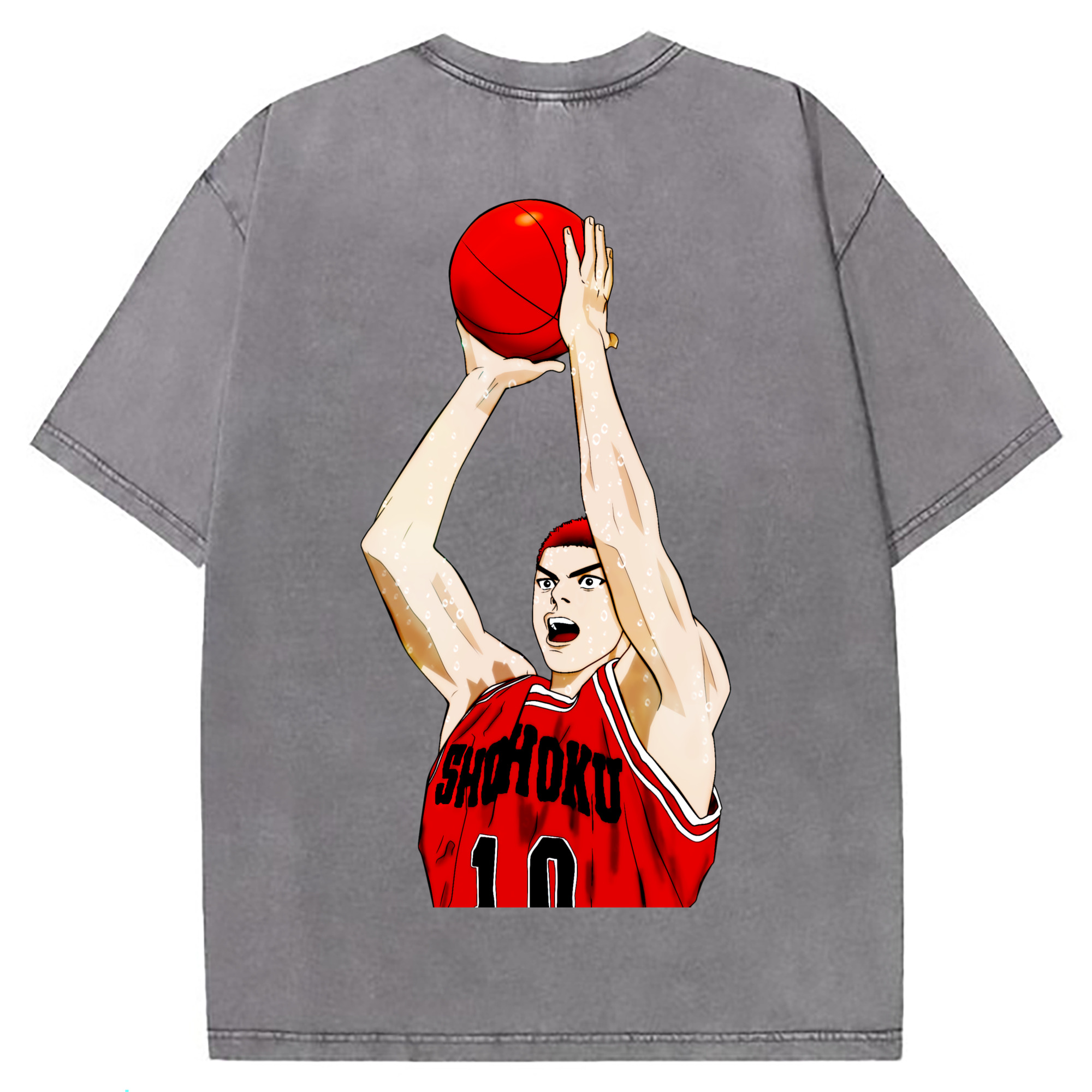（画像用） SLAM DUNK／スラムダンク 綿100% ヴィンテージ風 半袖Tシャツ（背面プリント）