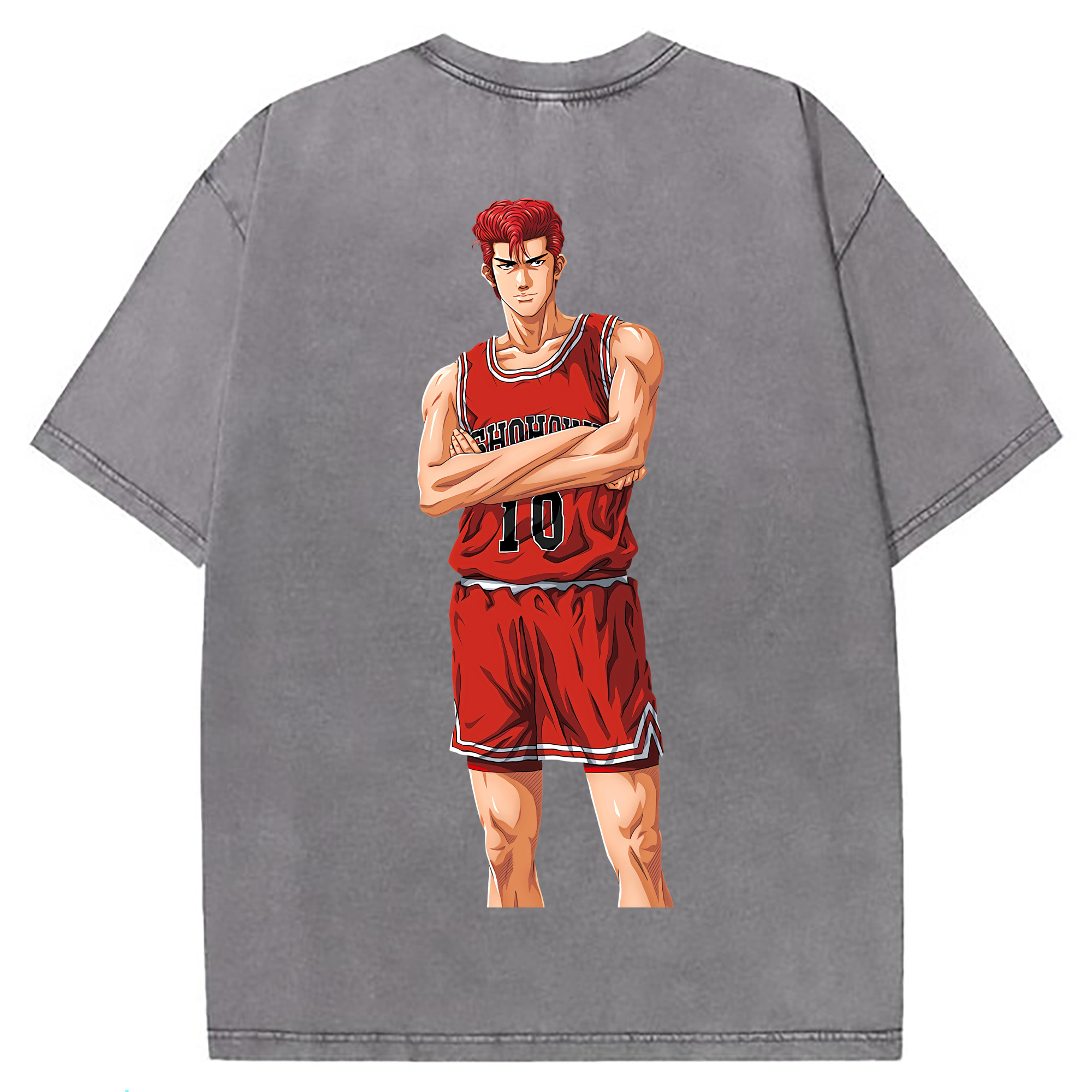（画像用） SLAM DUNK／スラムダンク 綿100% ヴィンテージ風 半袖Tシャツ（背面プリント）