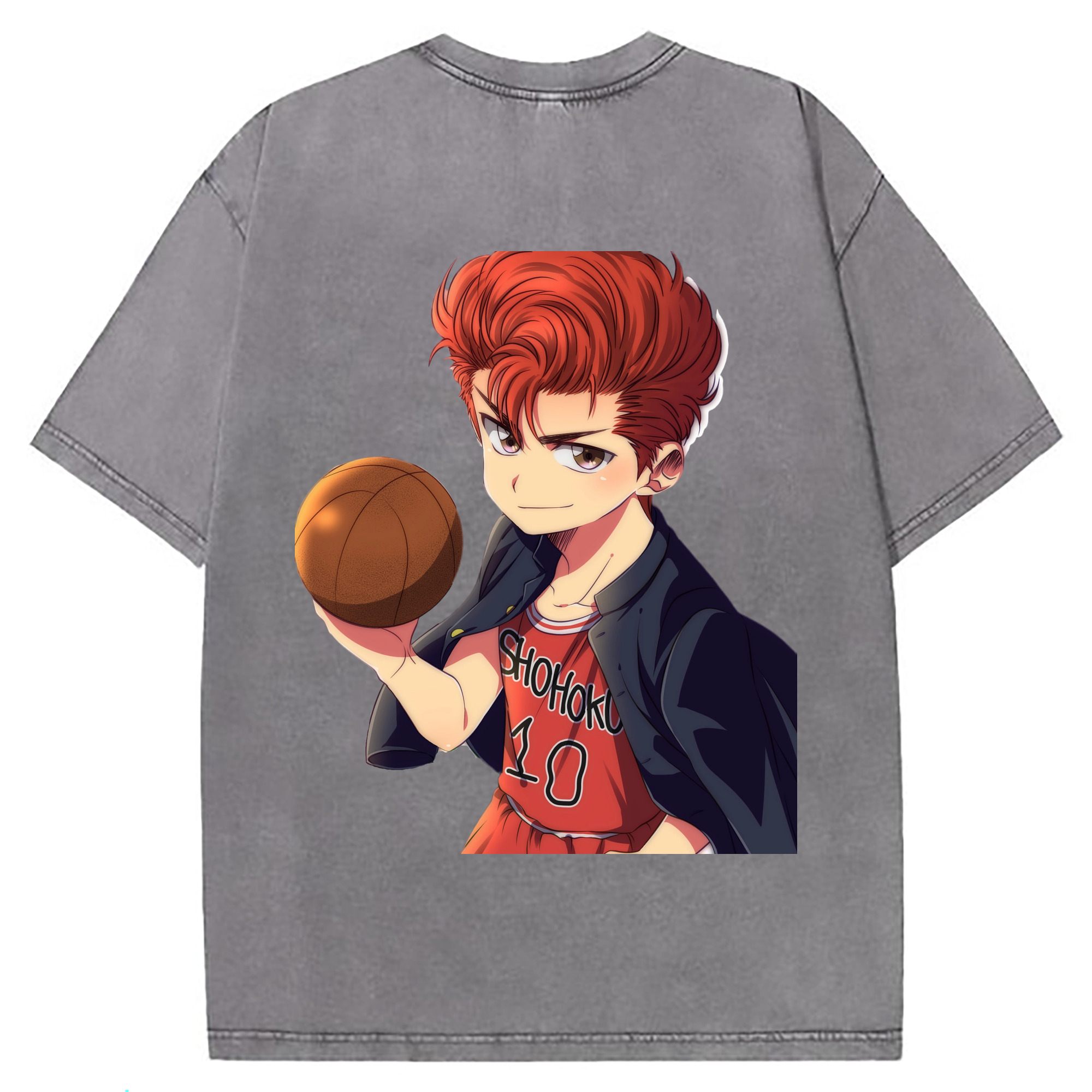 （画像用） SLAM DUNK／スラムダンク 綿100% ヴィンテージ風 半袖Tシャツ（背面プリント）