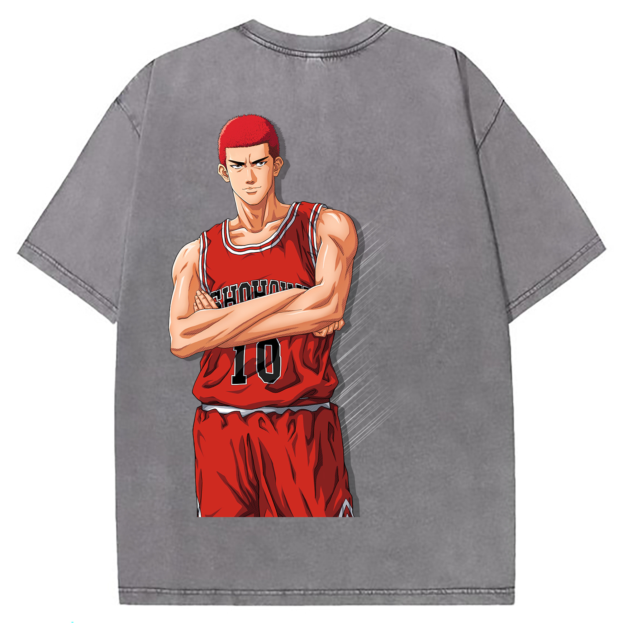 （画像用） SLAM DUNK／スラムダンク 綿100% ヴィンテージ風 半袖Tシャツ（背面プリント）