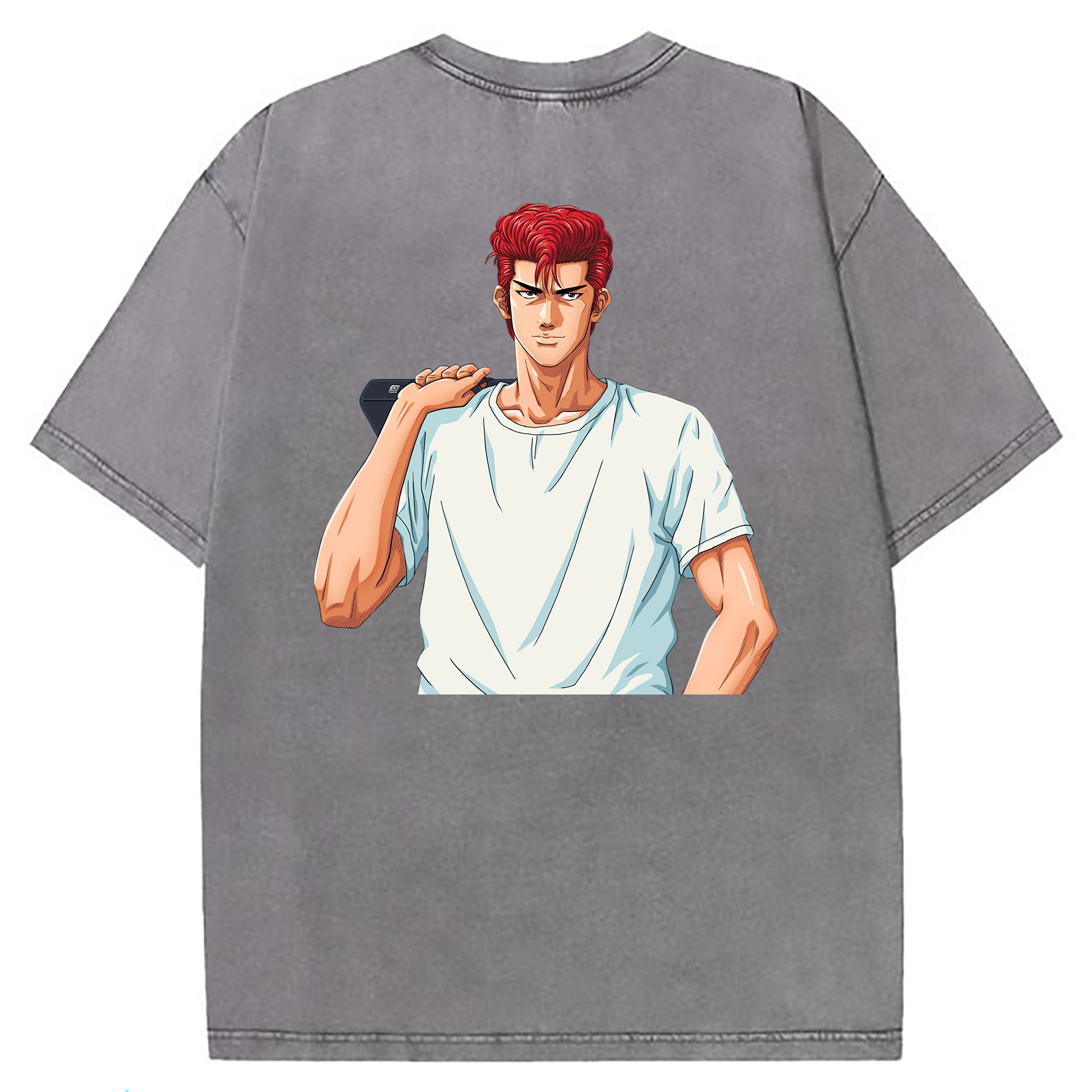 （画像用） SLAM DUNK／スラムダンク 綿100% ヴィンテージ風 半袖Tシャツ（背面プリント）