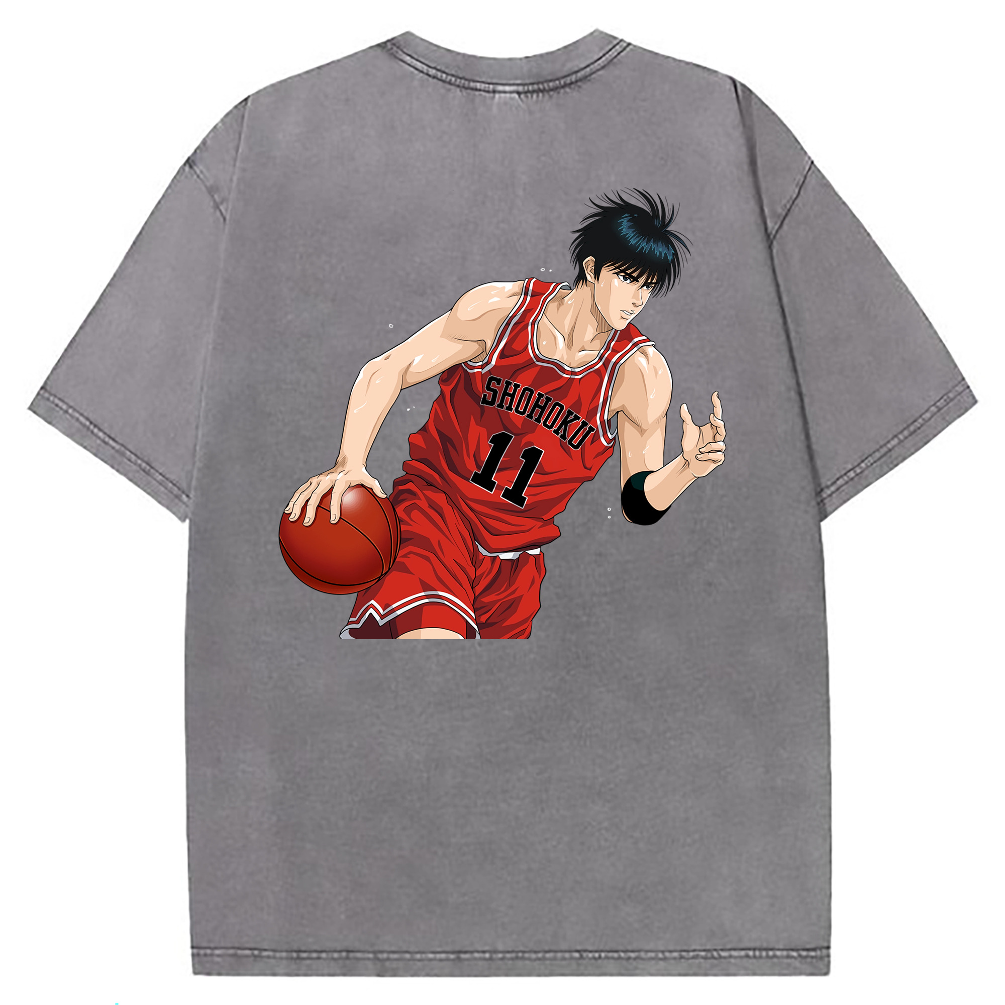 （画像用） SLAM DUNK／スラムダンク 綿100% ヴィンテージ風 半袖Tシャツ（背面プリント）