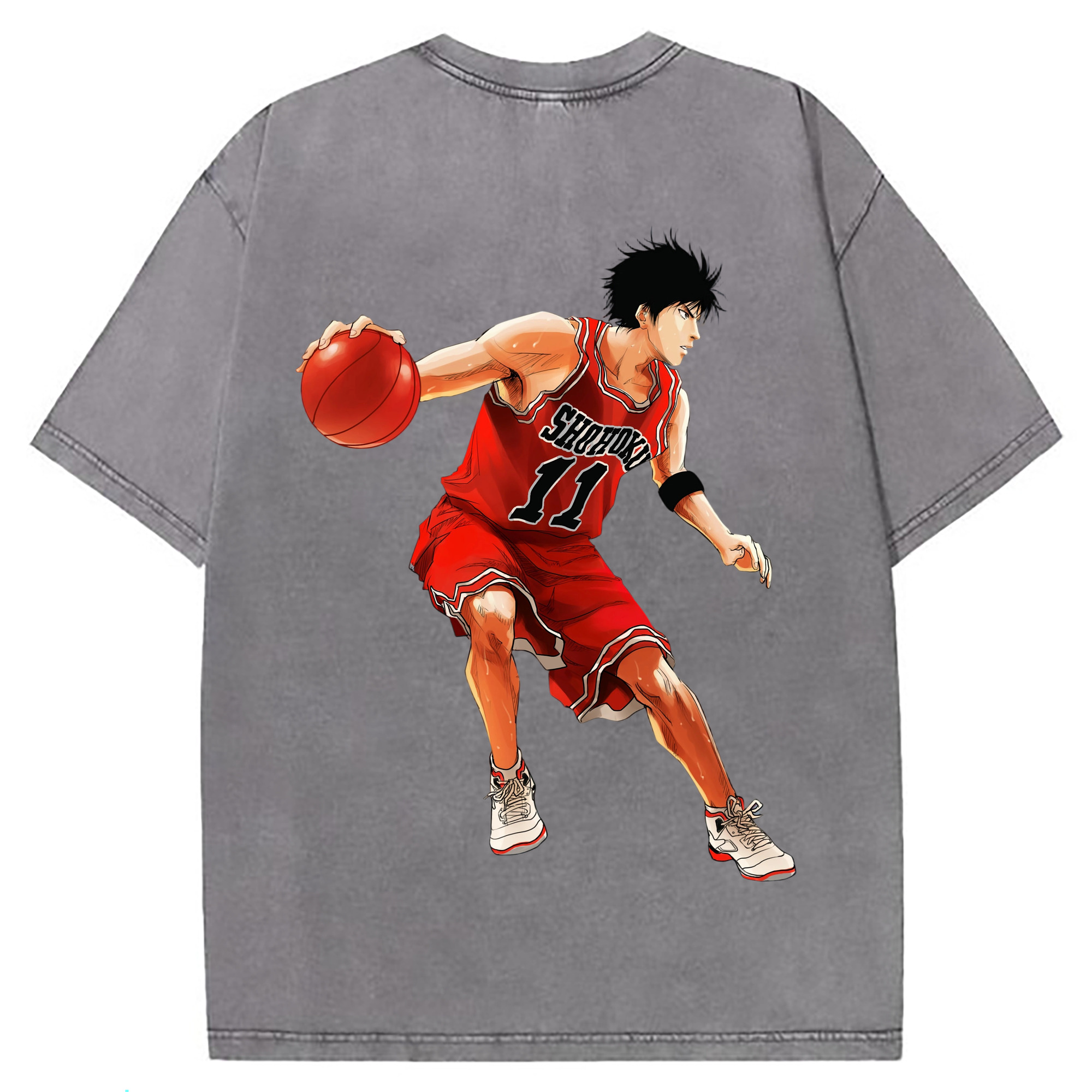 （画像用） SLAM DUNK／スラムダンク 綿100% ヴィンテージ風 半袖Tシャツ（背面プリント）