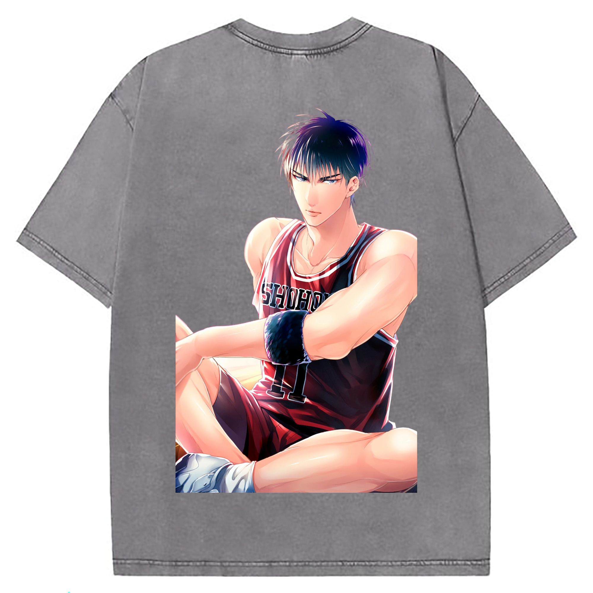（画像用） SLAM DUNK／スラムダンク 綿100% ヴィンテージ風 半袖Tシャツ（背面プリント）