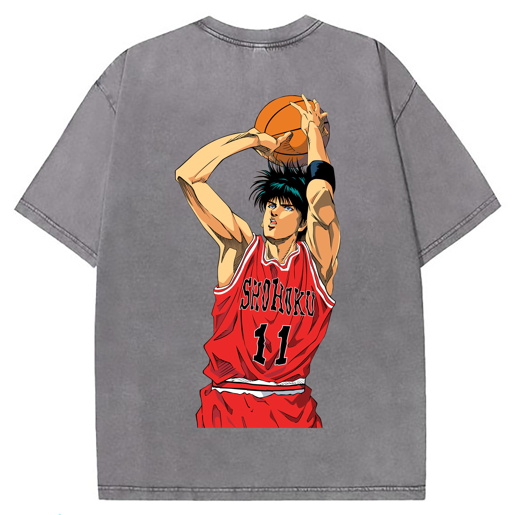 （画像用） SLAM DUNK／スラムダンク 綿100% ヴィンテージ風 半袖Tシャツ（背面プリント）