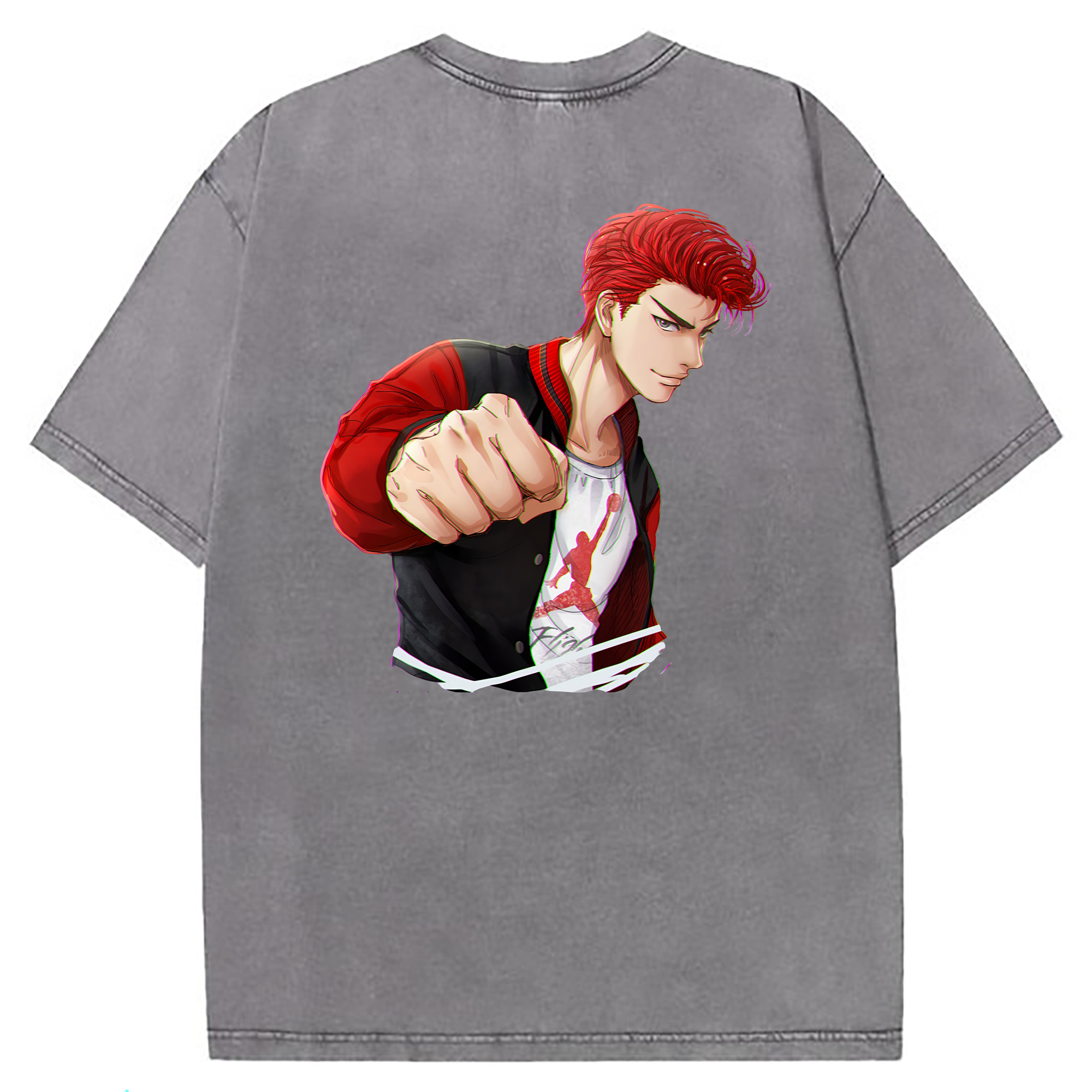 （画像用） SLAM DUNK／スラムダンク 綿100% ヴィンテージ風 半袖Tシャツ（背面プリント）