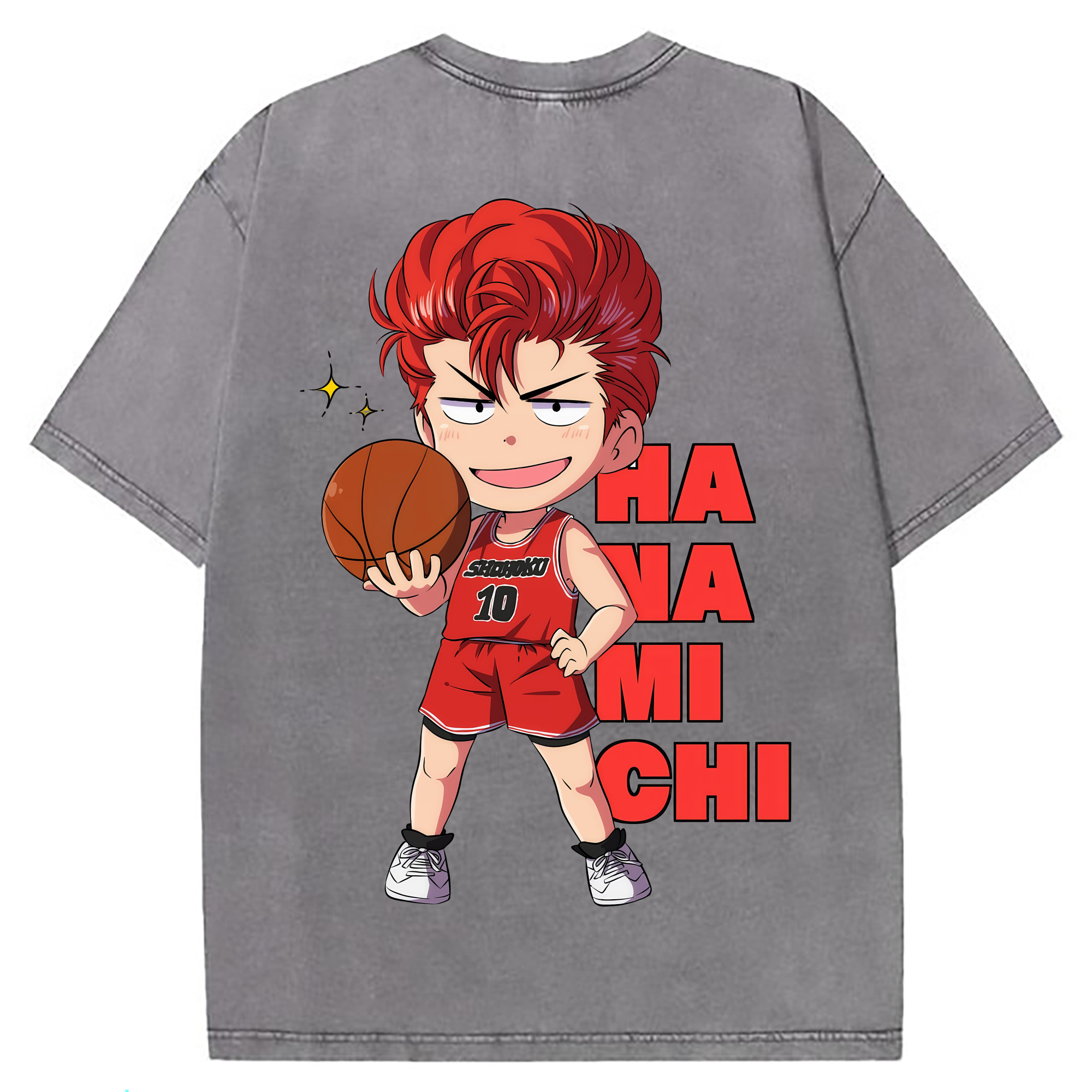 （画像用） SLAM DUNK／スラムダンク 綿100% ヴィンテージ風 半袖Tシャツ（背面プリント）
