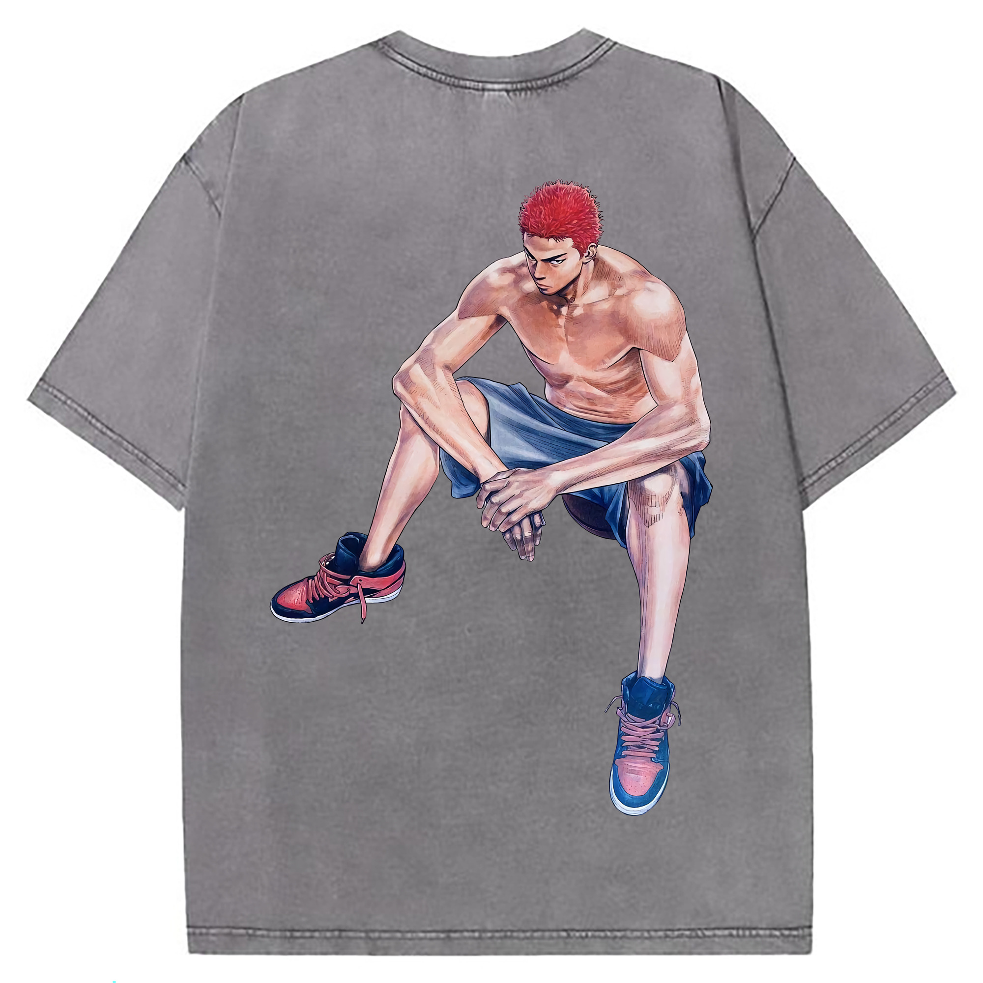 （画像用） SLAM DUNK／スラムダンク 綿100% ヴィンテージ風 半袖Tシャツ（背面プリント）