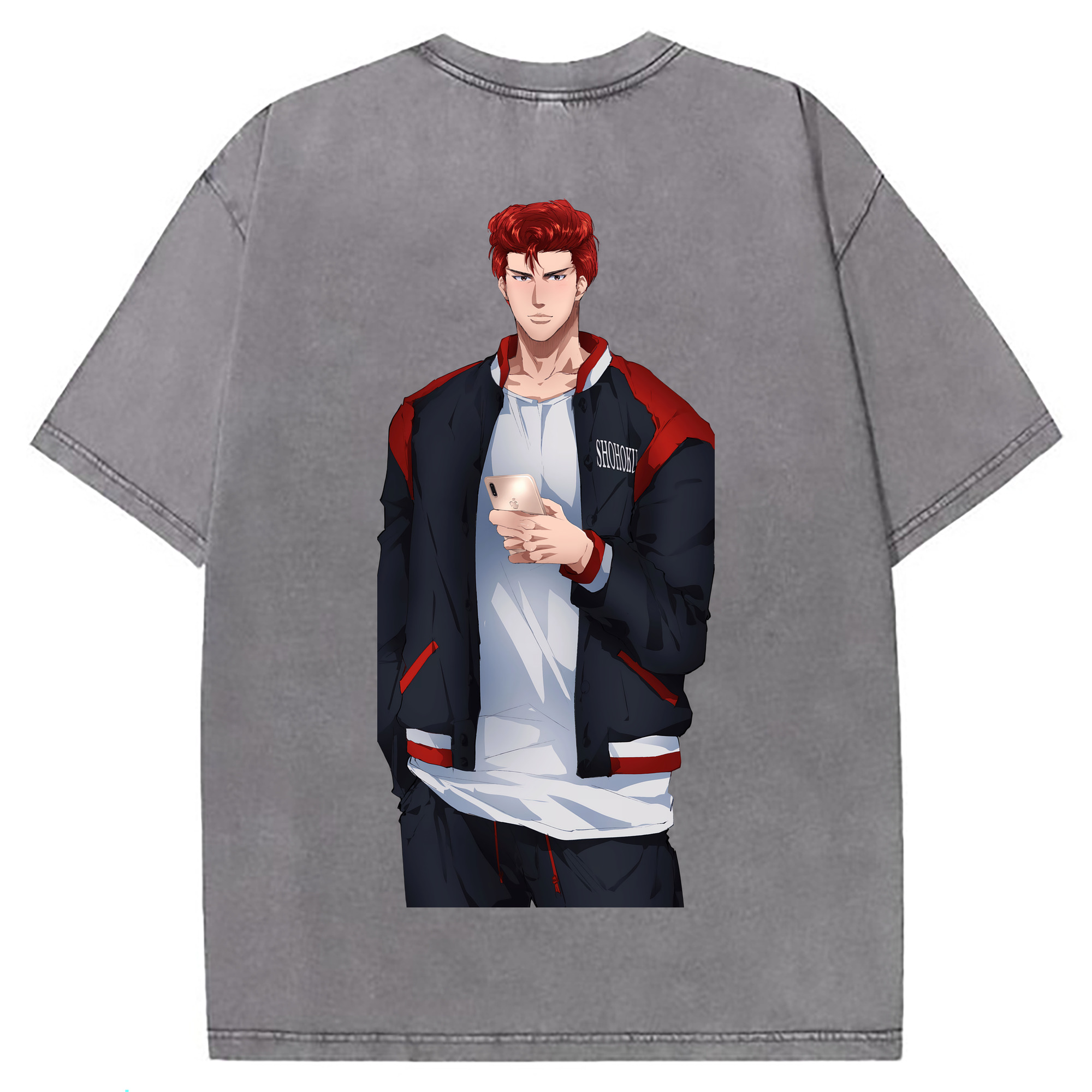 （画像用） SLAM DUNK／スラムダンク 綿100% ヴィンテージ風 半袖Tシャツ（背面プリント）
