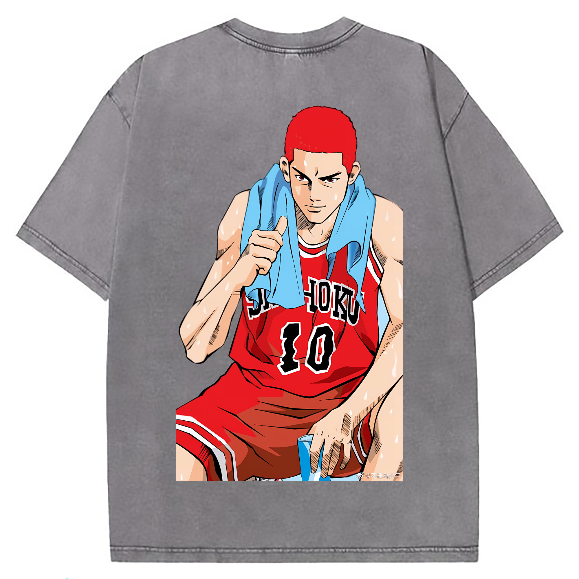 （画像用） SLAM DUNK／スラムダンク 綿100% ヴィンテージ風 半袖Tシャツ（背面プリント）