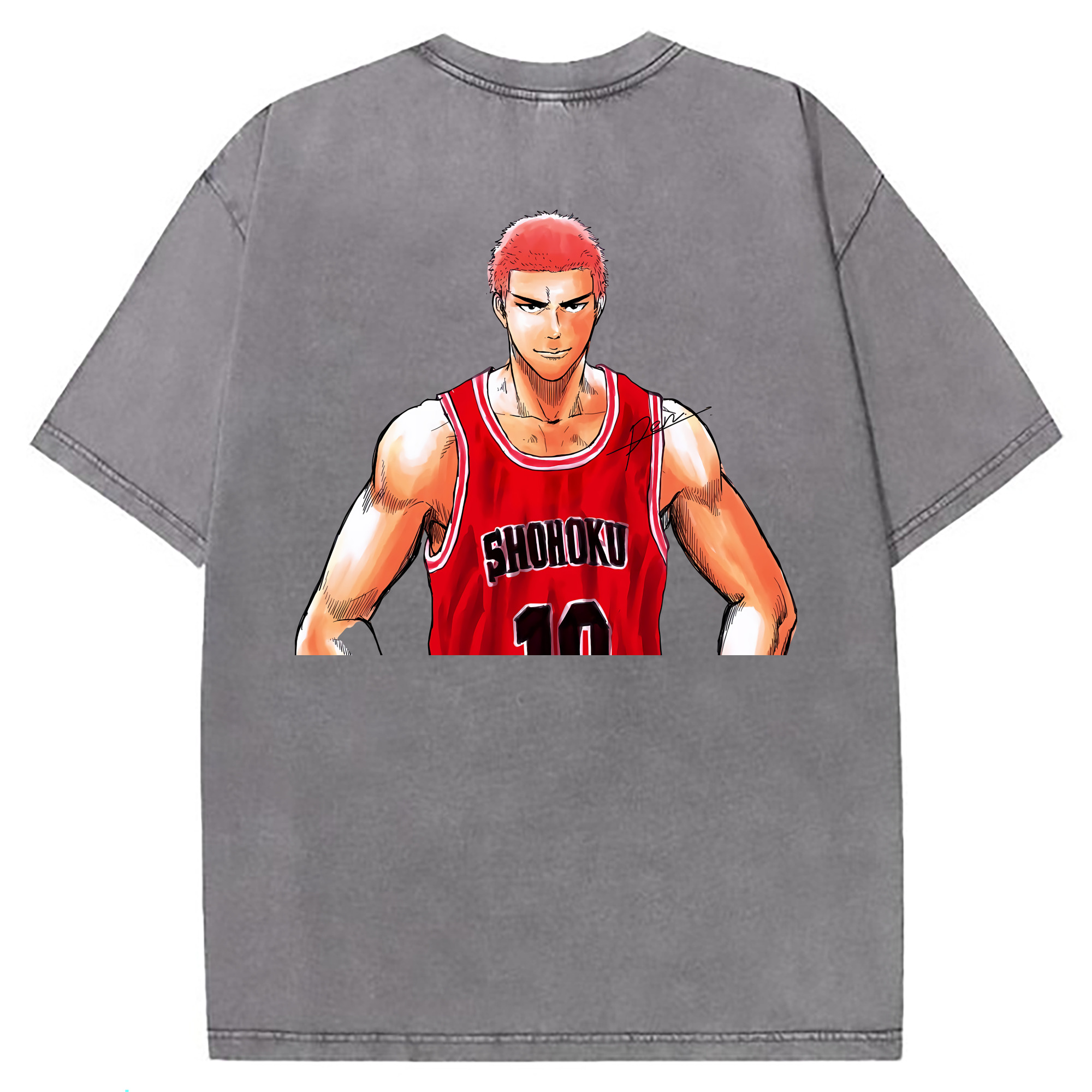 （画像用） SLAM DUNK／スラムダンク 綿100% ヴィンテージ風 半袖Tシャツ（背面プリント）