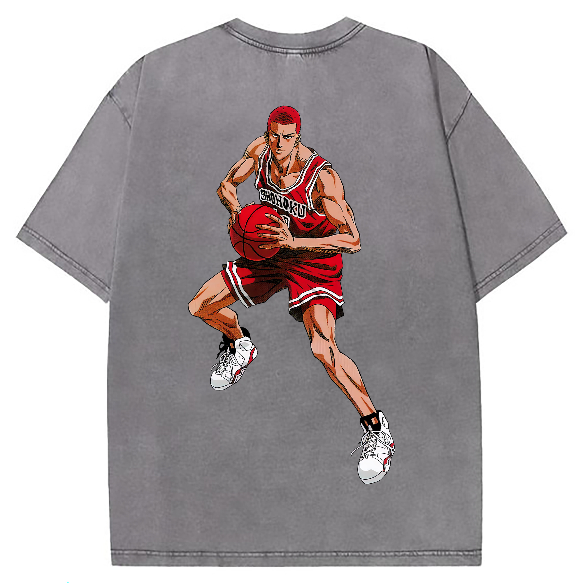 （画像用） SLAM DUNK／スラムダンク 綿100% ヴィンテージ風 半袖Tシャツ（背面プリント）