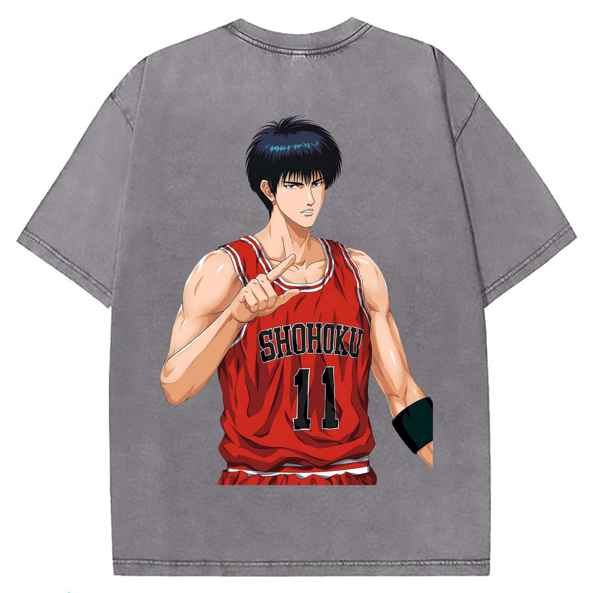 （画像用） SLAM DUNK／スラムダンク 綿100% ヴィンテージ風 半袖Tシャツ（背面プリント）