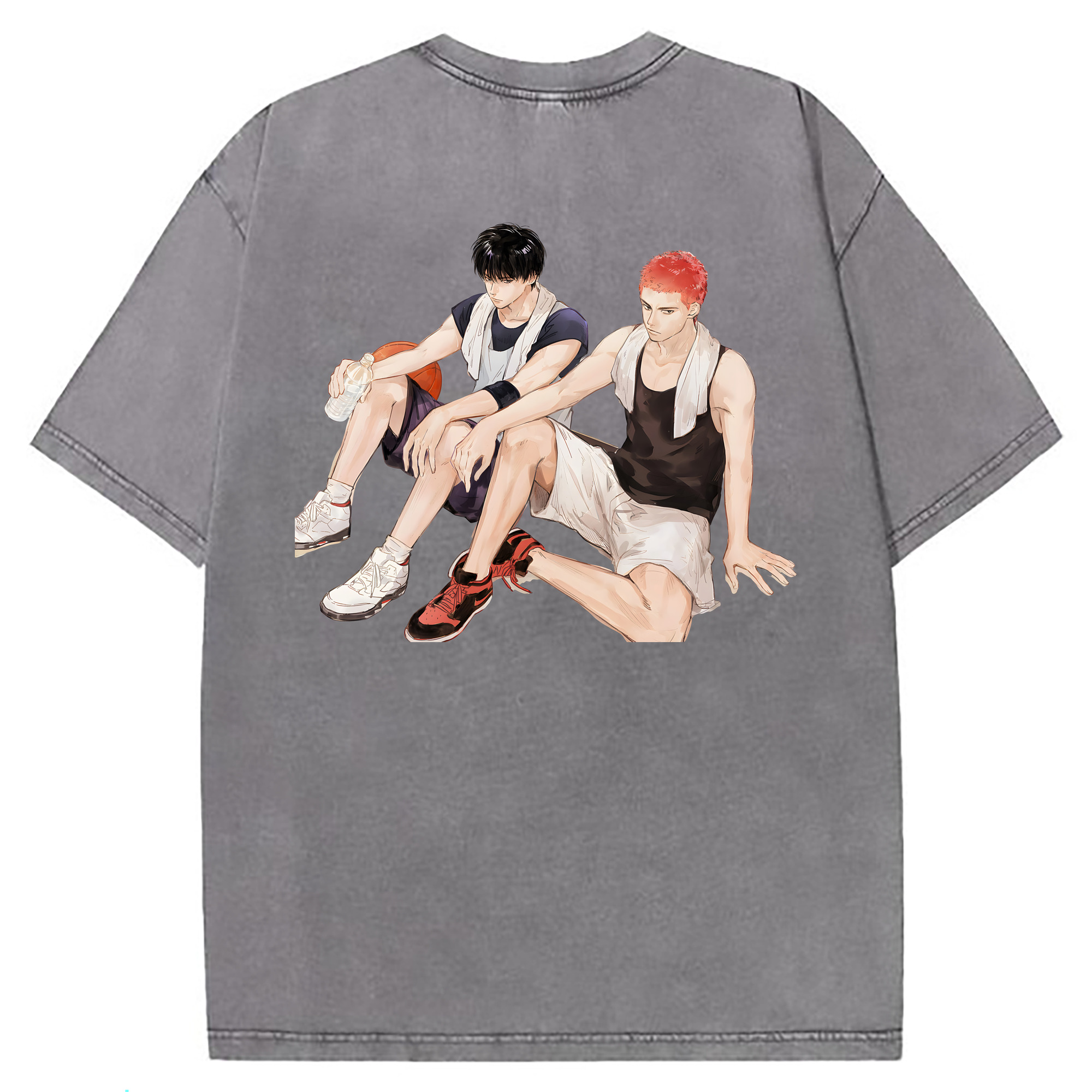 （画像用） SLAM DUNK／スラムダンク 綿100% ヴィンテージ風 半袖Tシャツ（背面プリント）
