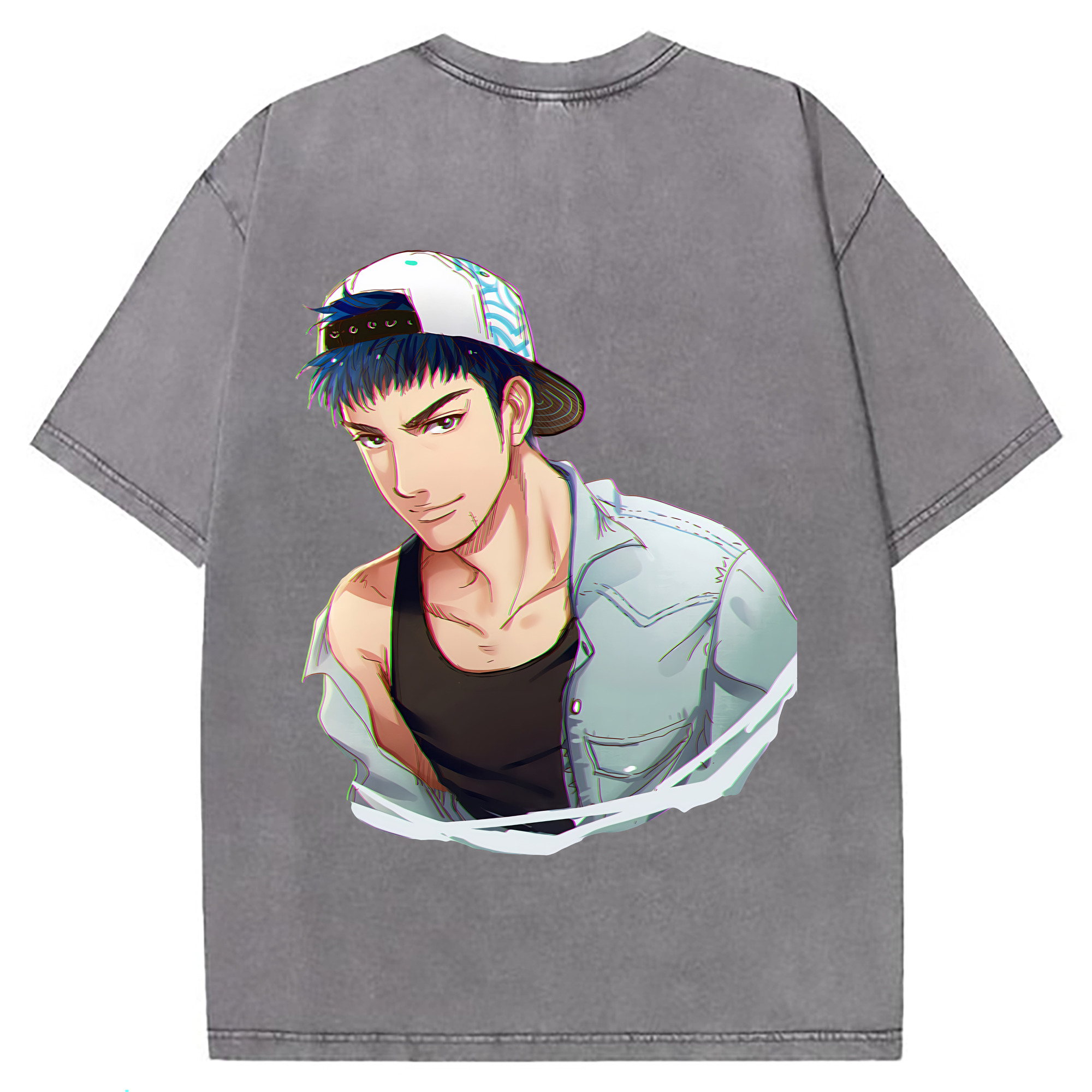 （画像用） SLAM DUNK／スラムダンク 綿100% ヴィンテージ風 半袖Tシャツ（背面プリント）
