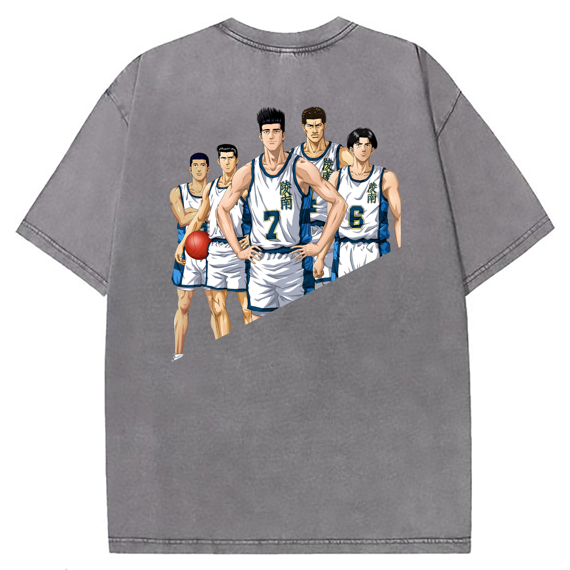 （画像用） SLAM DUNK／スラムダンク 綿100% ヴィンテージ風 半袖Tシャツ（背面プリント）