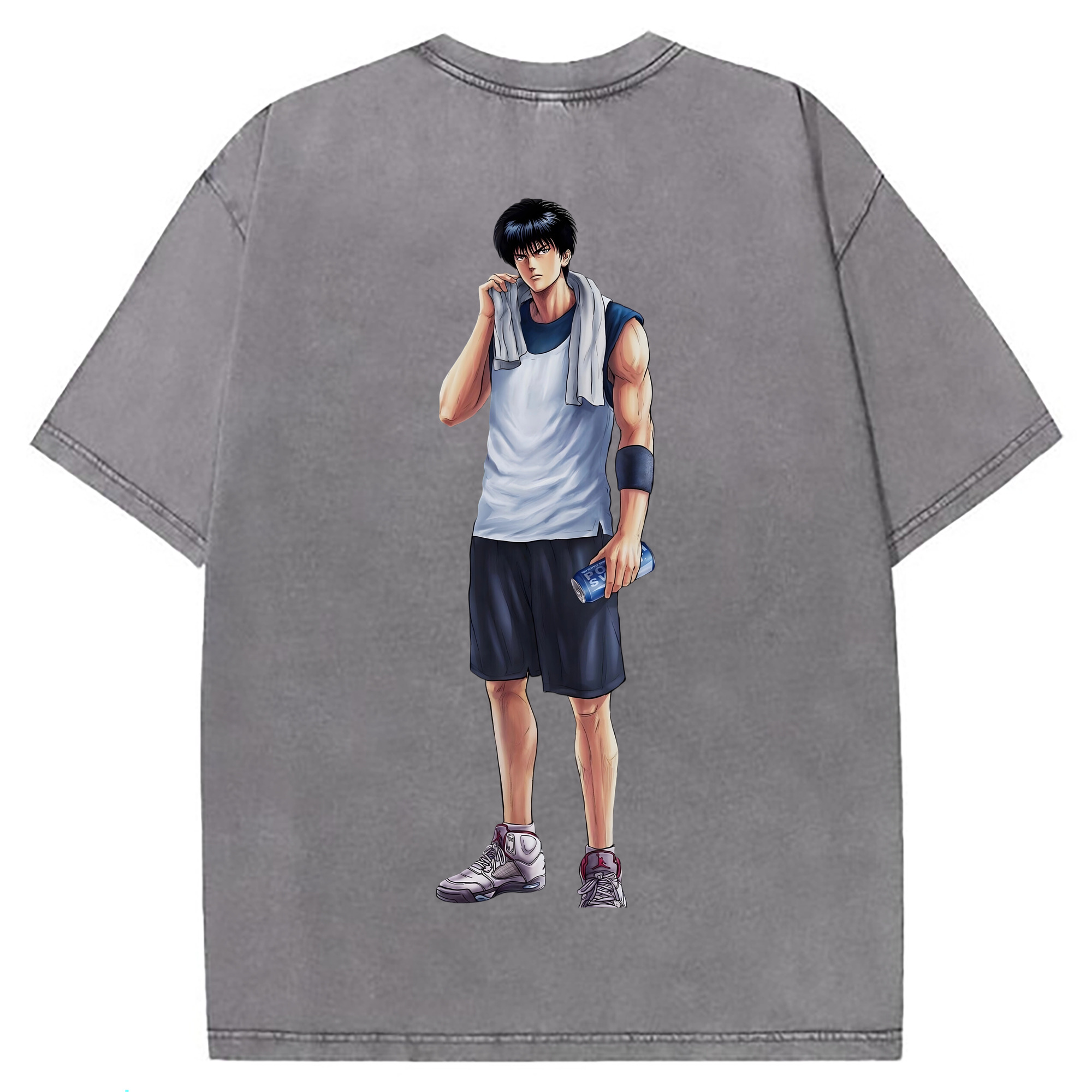 （画像用） SLAM DUNK／スラムダンク 綿100% ヴィンテージ風 半袖Tシャツ（背面プリント）