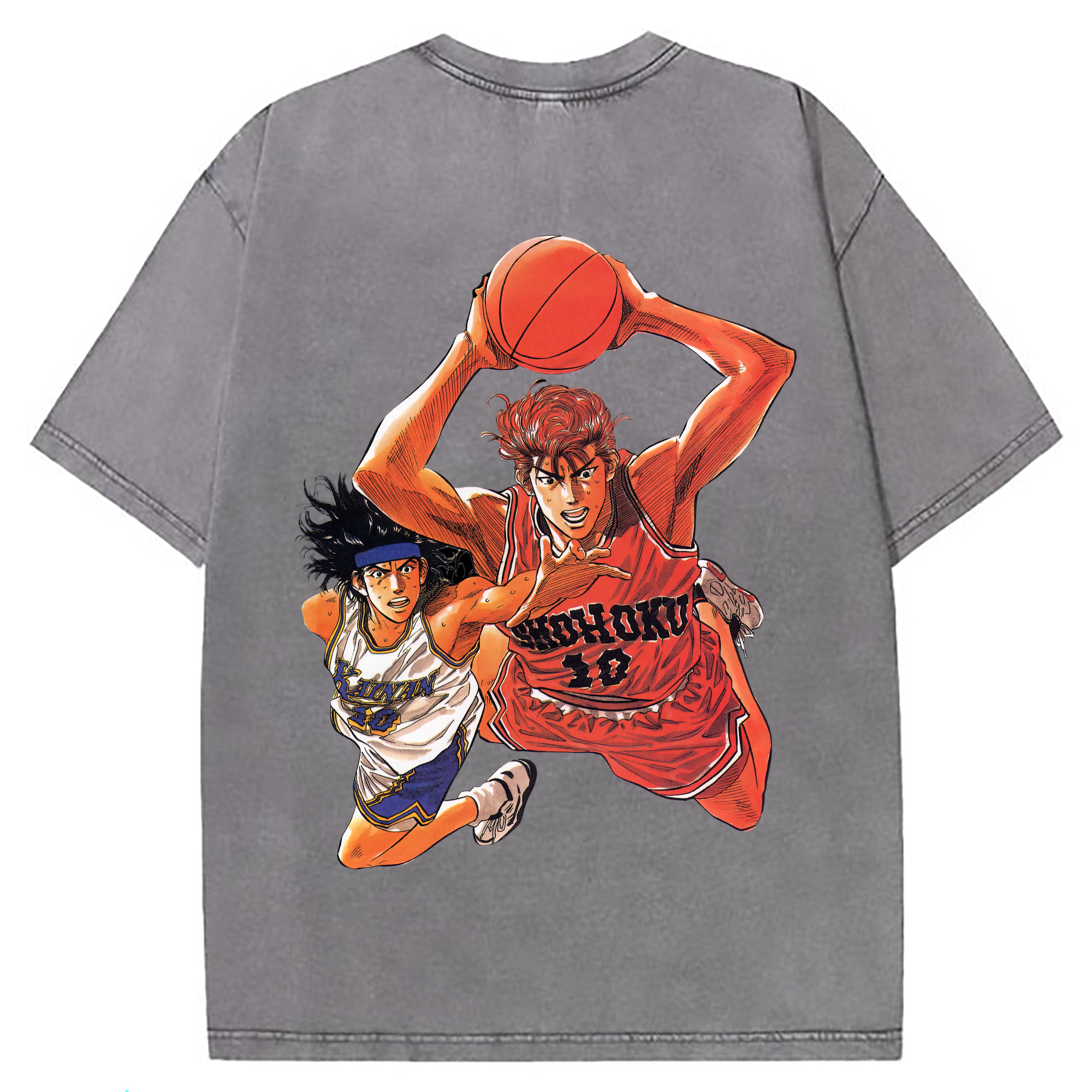 （画像用） SLAM DUNK／スラムダンク 綿100% ヴィンテージ風 半袖Tシャツ（背面プリント）
