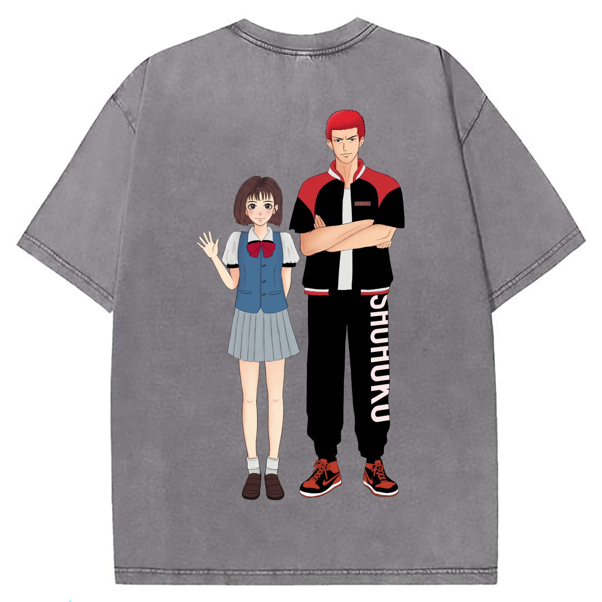 （画像用） SLAM DUNK／スラムダンク 綿100% ヴィンテージ風 半袖Tシャツ（背面プリント）
