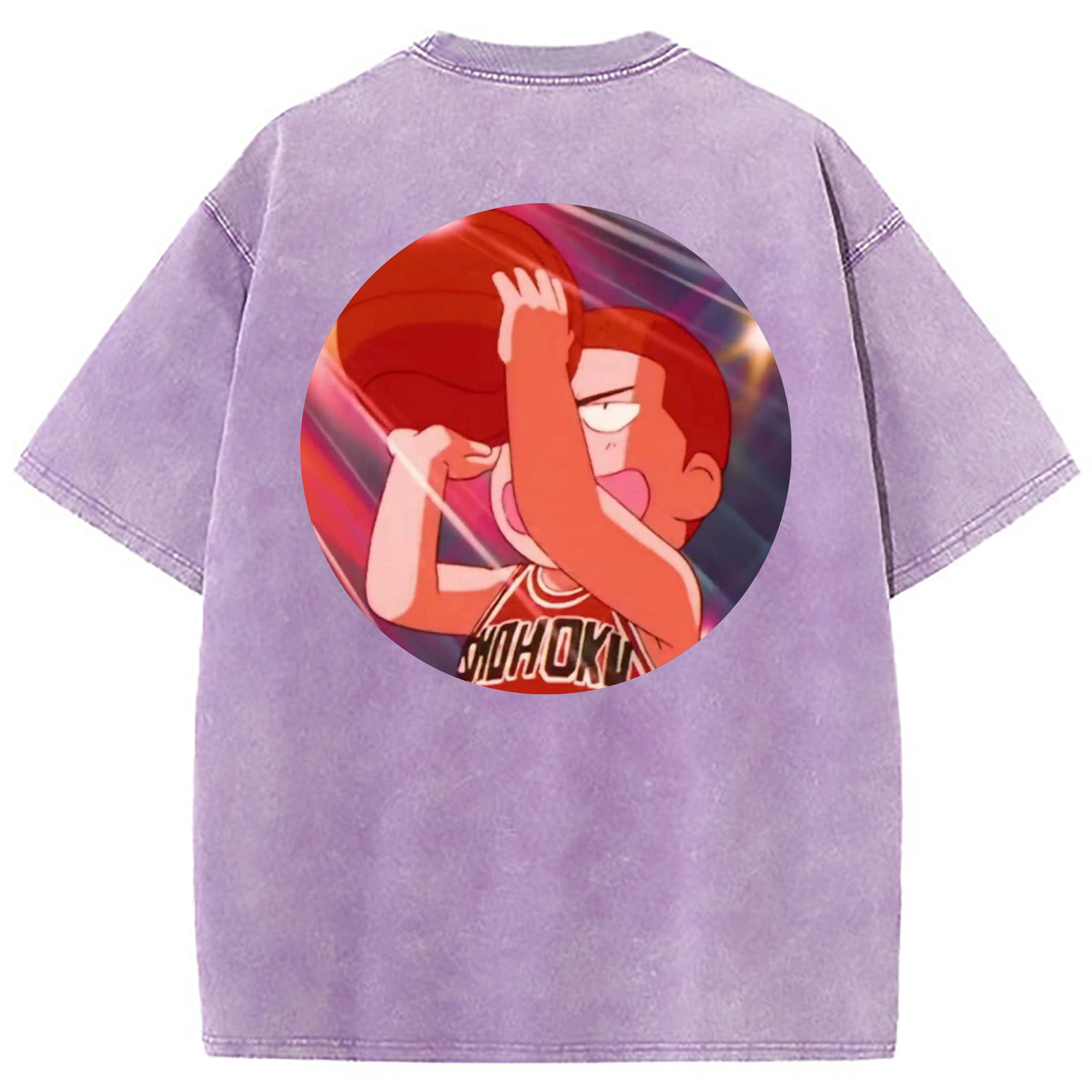 （画像用） SLAM DUNK／スラムダンク 綿100% ヴィンテージ風 半袖Tシャツ（背面プリント）