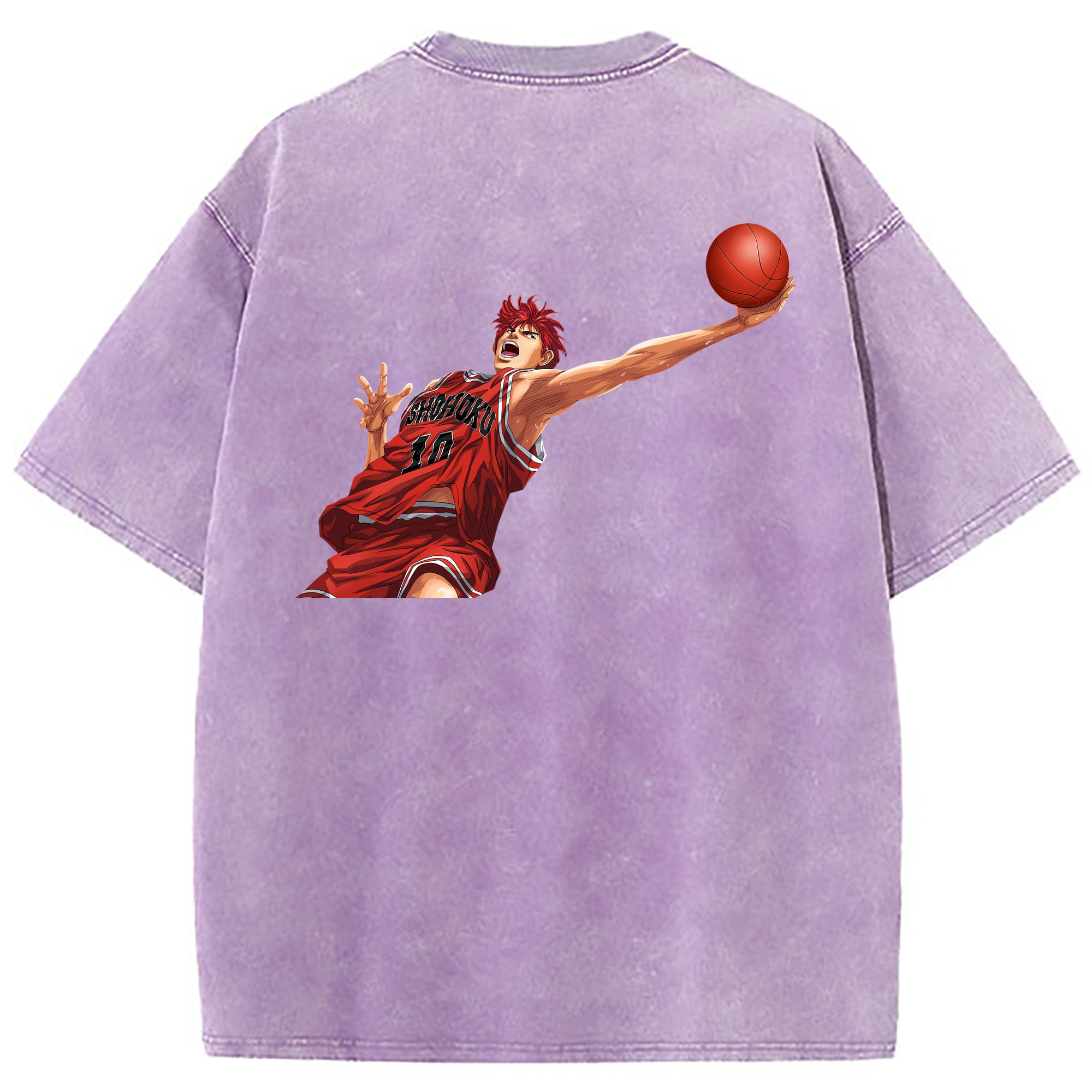 （画像用） SLAM DUNK／スラムダンク 綿100% ヴィンテージ風 半袖Tシャツ（背面プリント）