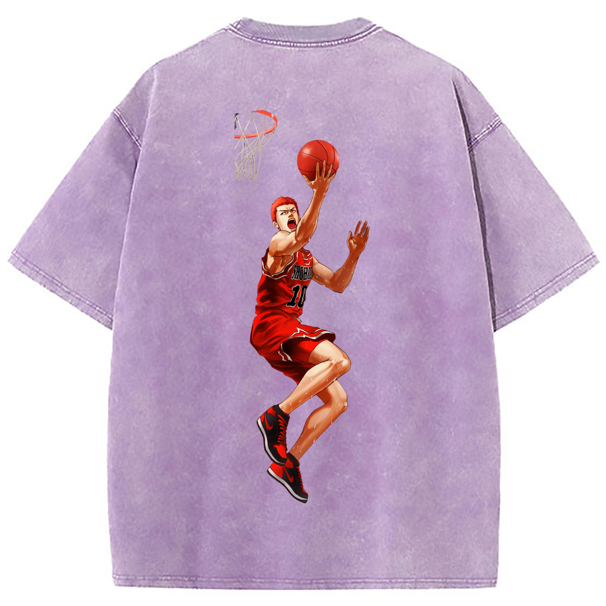 （画像用） SLAM DUNK／スラムダンク 綿100% ヴィンテージ風 半袖Tシャツ（背面プリント）