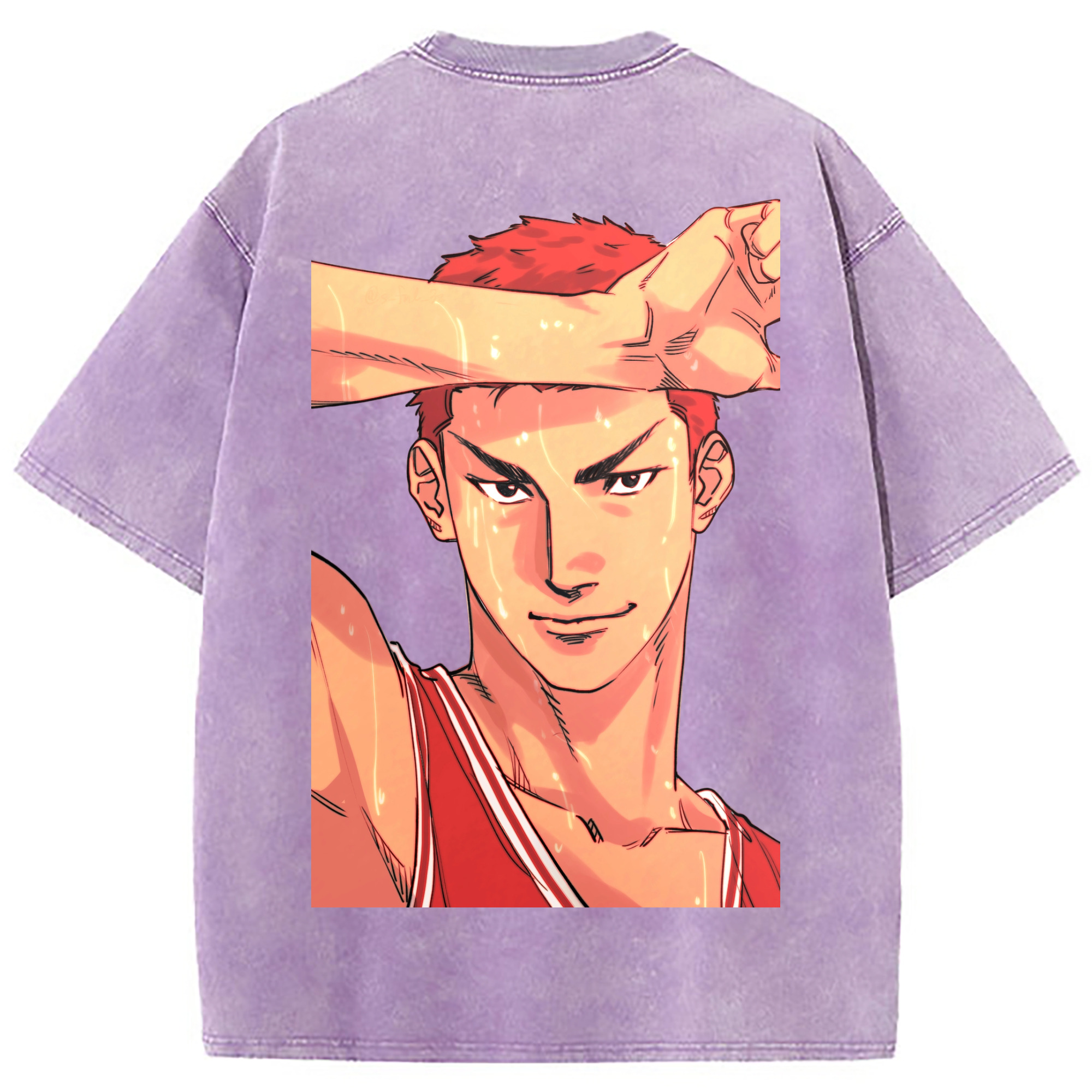 （画像用） SLAM DUNK／スラムダンク 綿100% ヴィンテージ風 半袖Tシャツ（背面プリント）