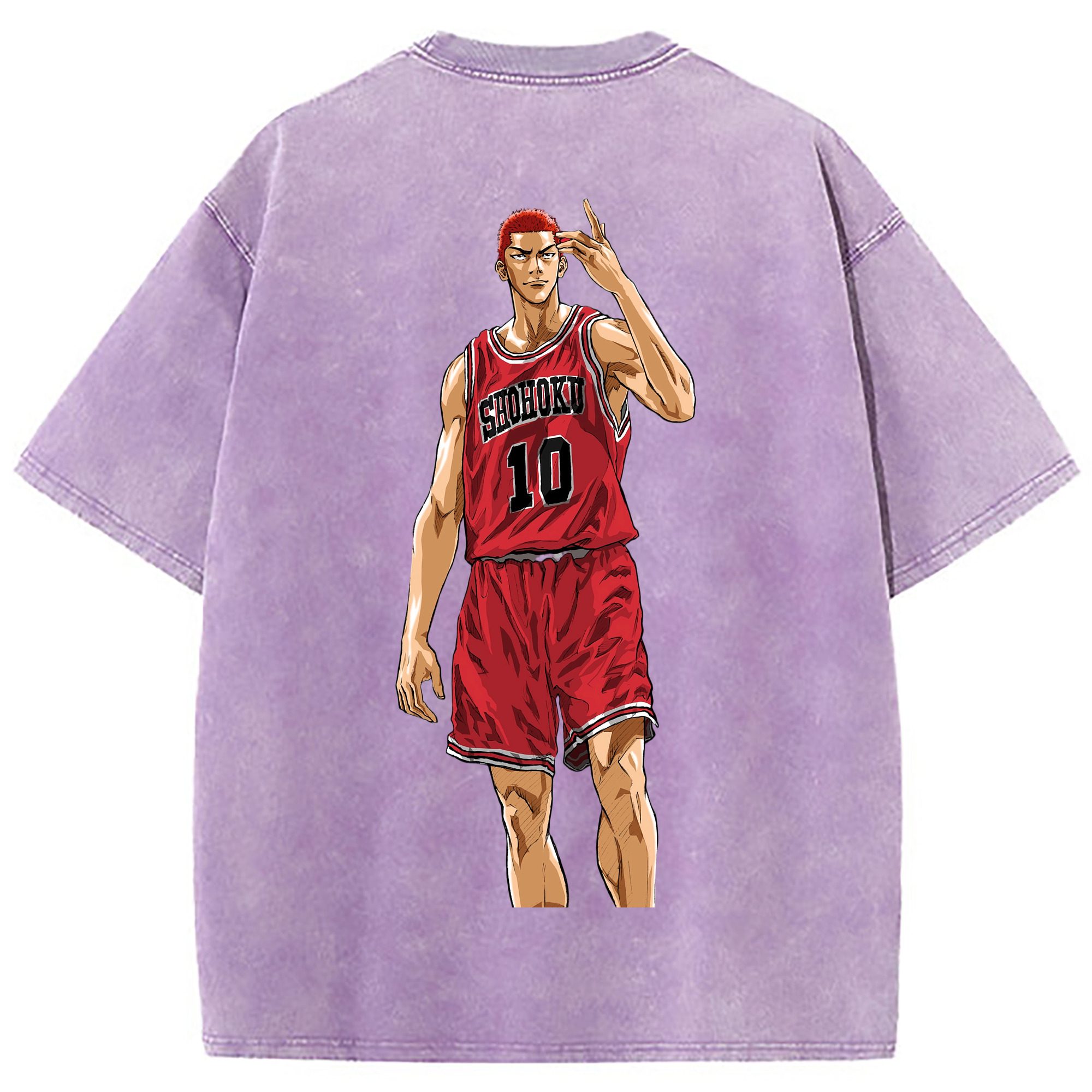 （画像用） SLAM DUNK／スラムダンク 綿100% ヴィンテージ風 半袖Tシャツ（背面プリント）