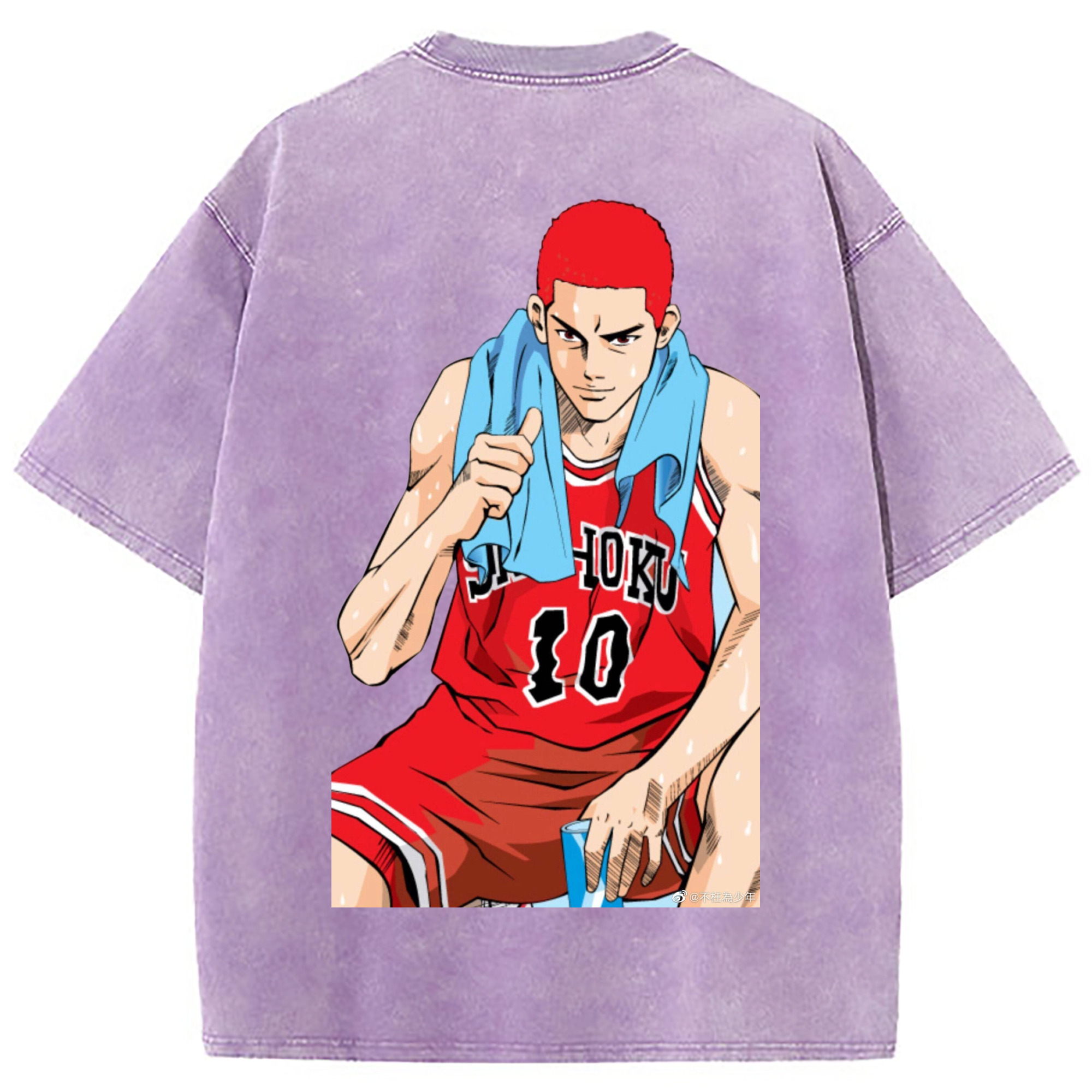 （画像用） SLAM DUNK／スラムダンク 綿100% ヴィンテージ風 半袖Tシャツ（背面プリント）