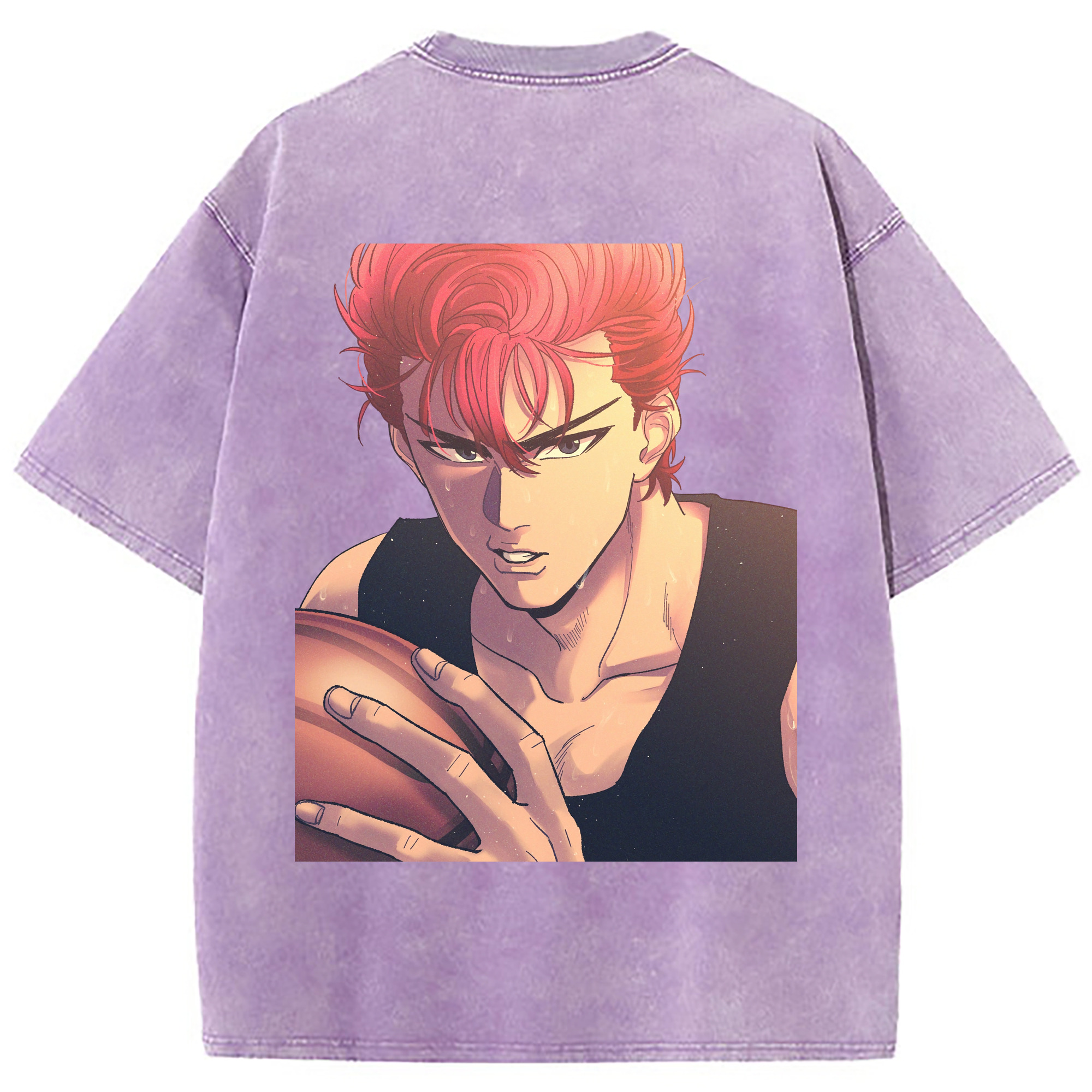 （画像用） SLAM DUNK／スラムダンク 綿100% ヴィンテージ風 半袖Tシャツ（背面プリント）