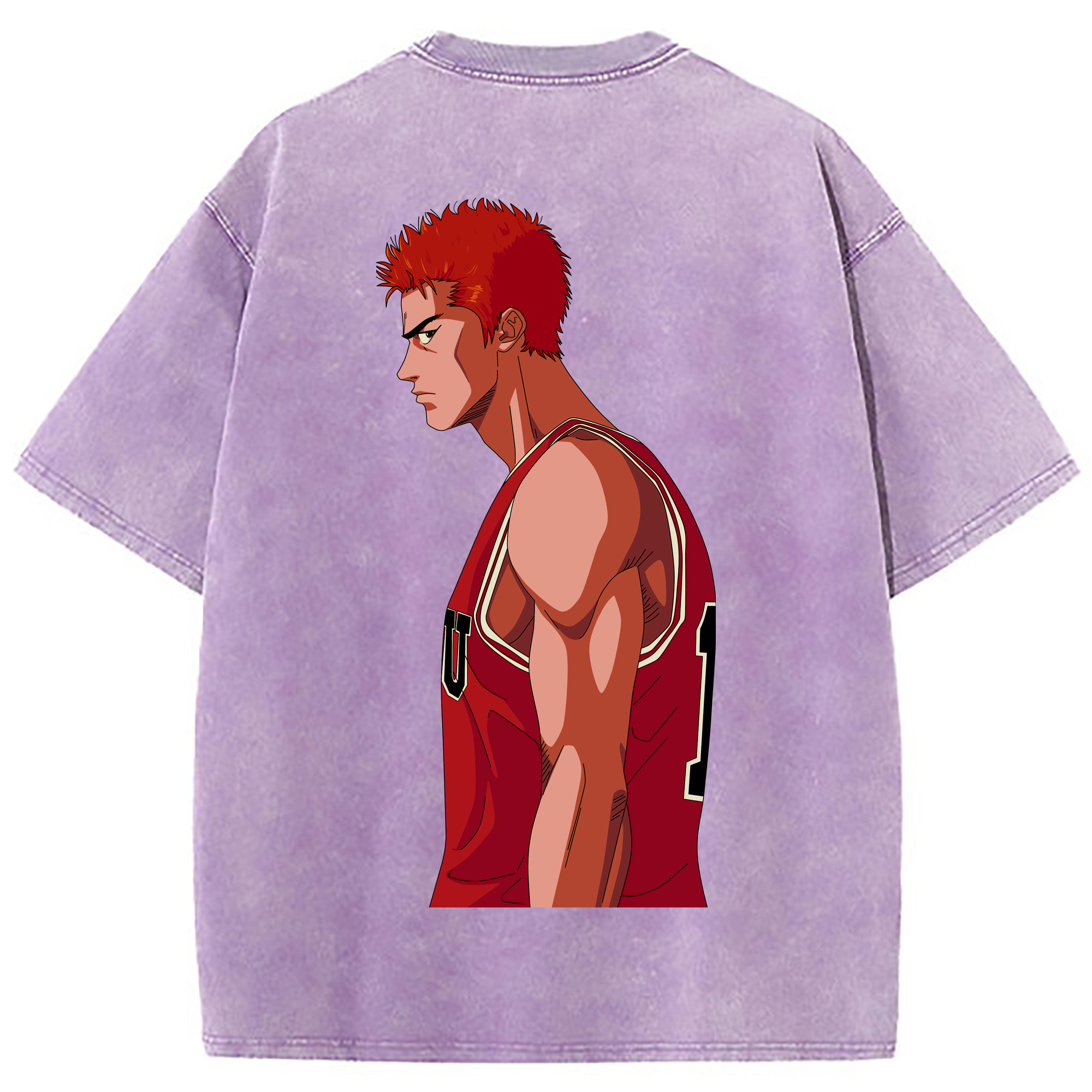 （画像用） SLAM DUNK／スラムダンク 綿100% ヴィンテージ風 半袖Tシャツ（背面プリント）
